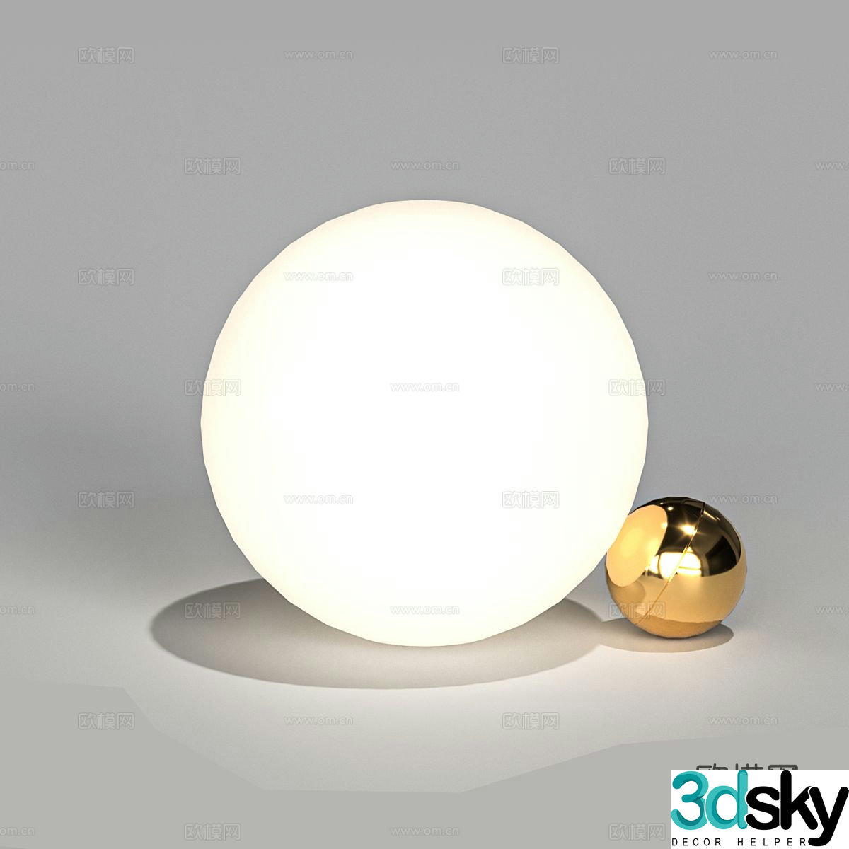 Modern simple and light luxury desk lamp spherical desk lamp living room desk lamp study desk lamp lamp lamp 3d model