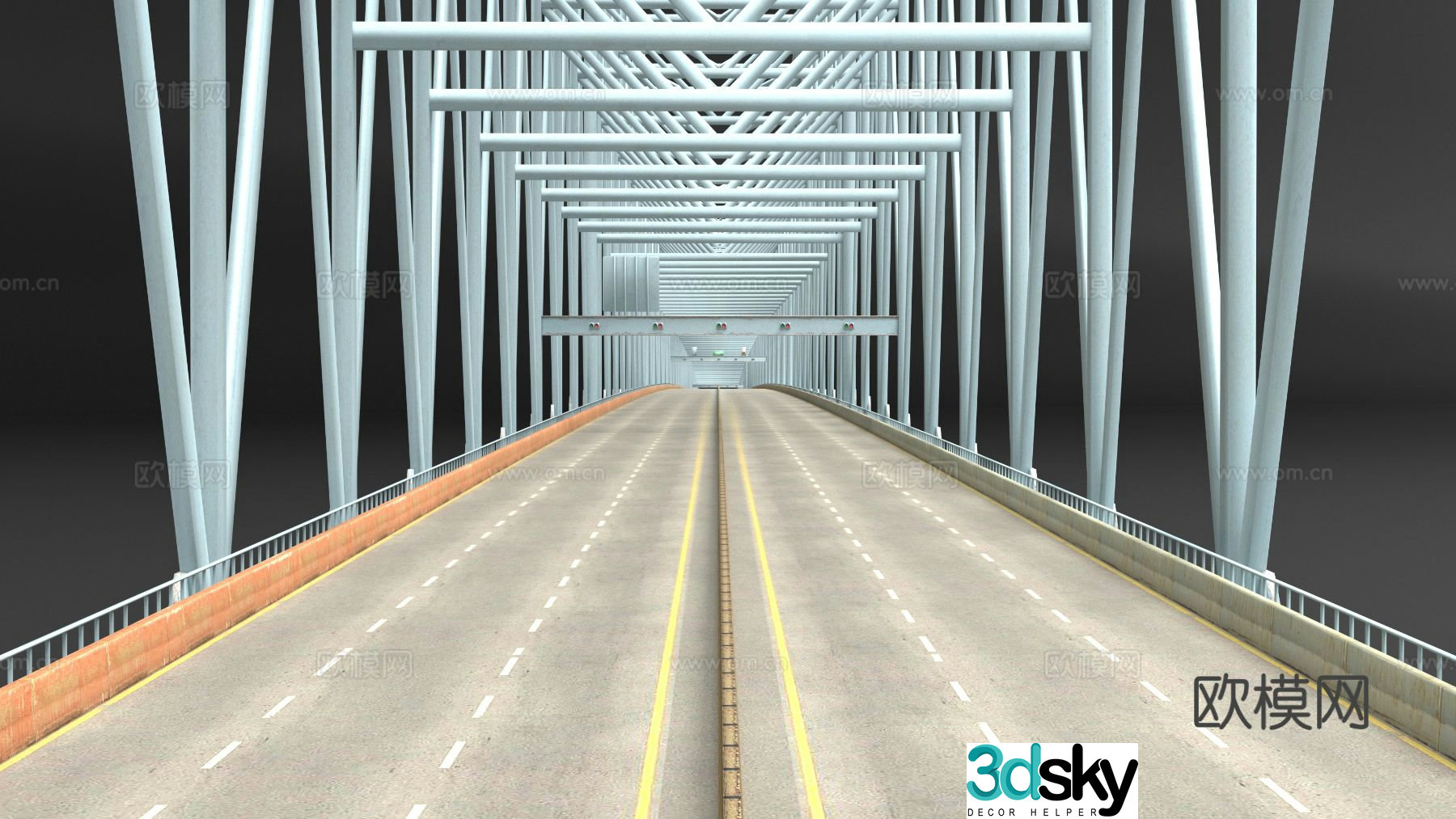 Cable bridge 3D model