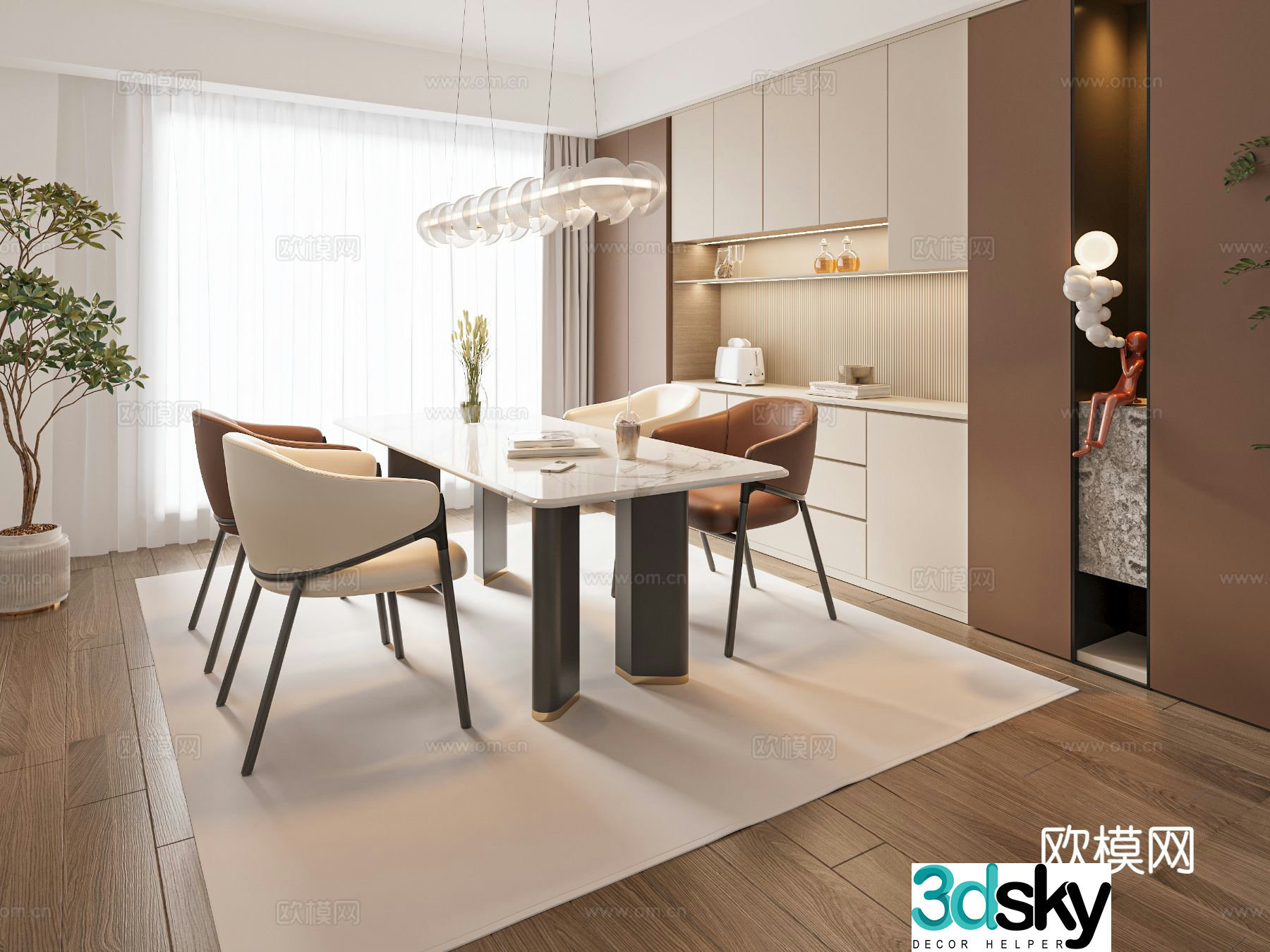 Italian home restaurant 3d model