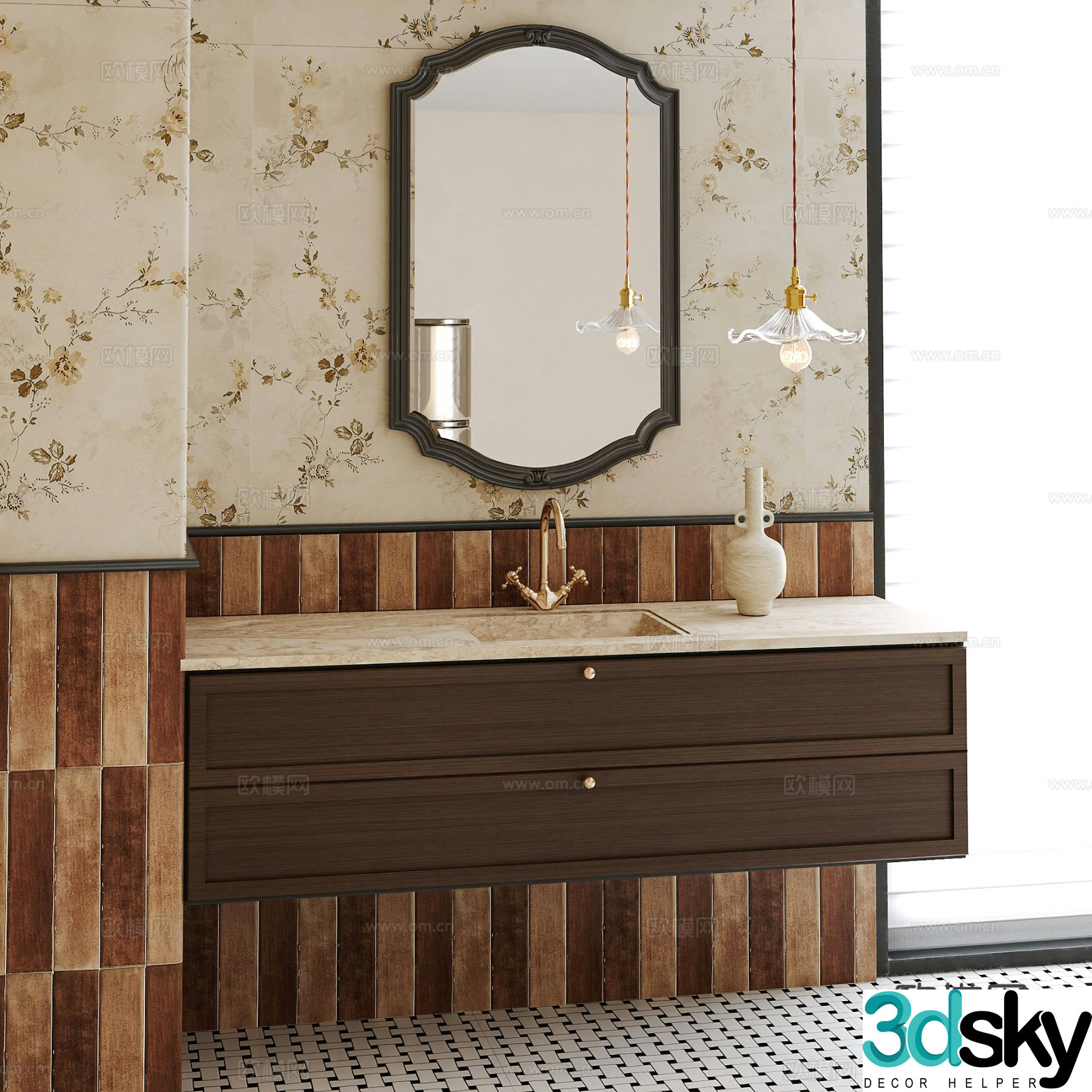 Modern sink 3d model