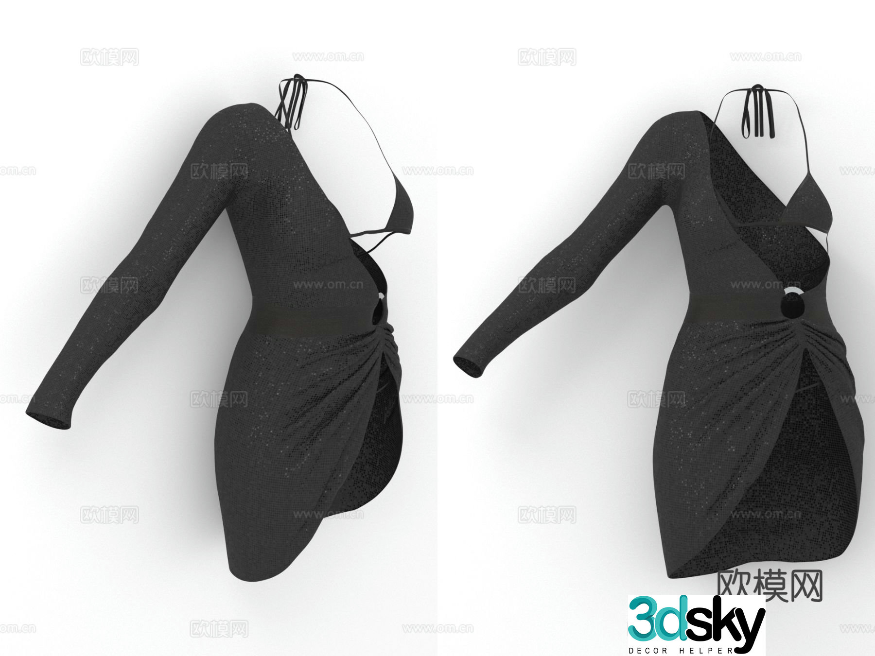 Evening Dress Female Clothing Sexy Women Clothing Clothing 3d Model