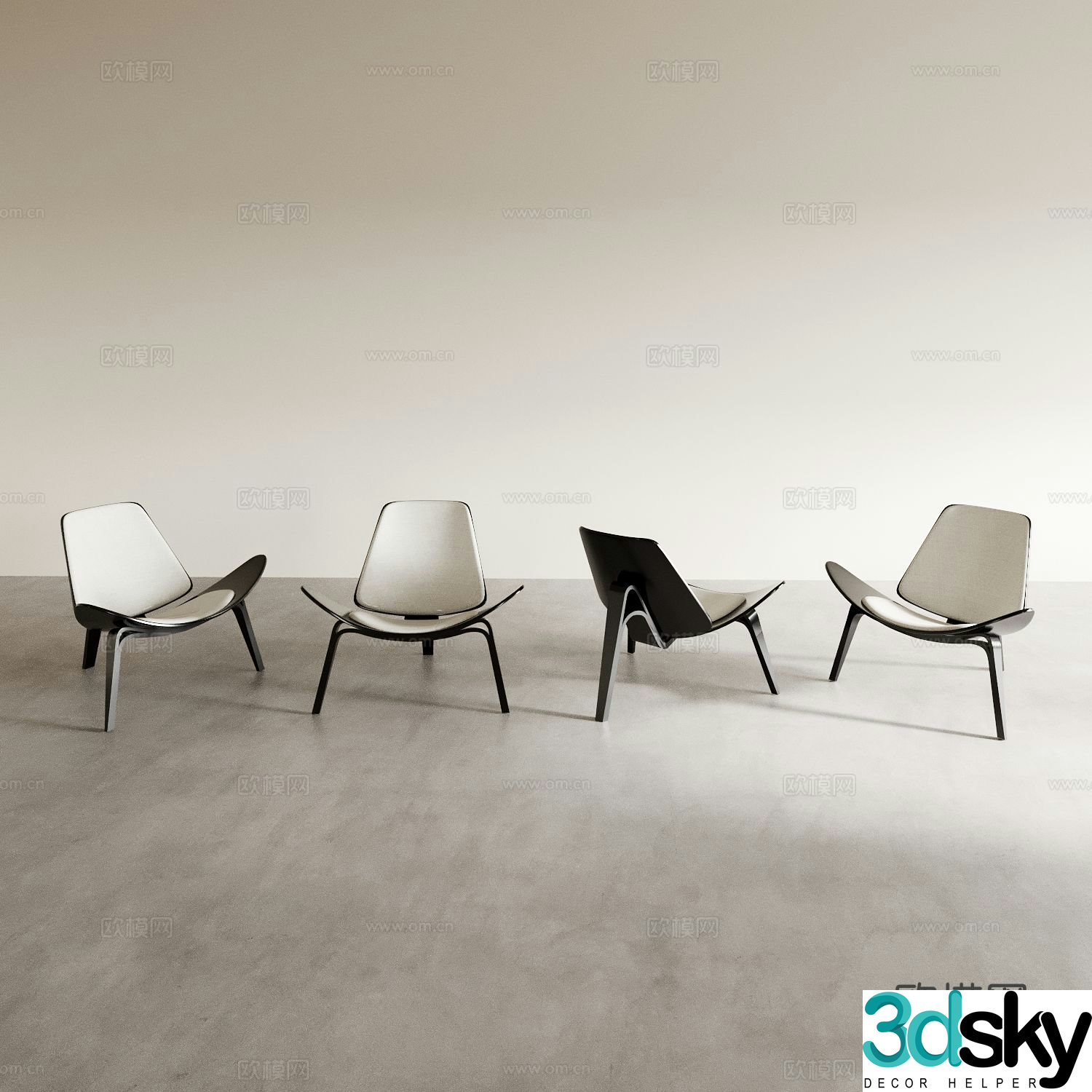 Dining chair Tea chair Leisure chair Coffee chair Dressing chair Makeup chair Sofa chair Back chair 3d model