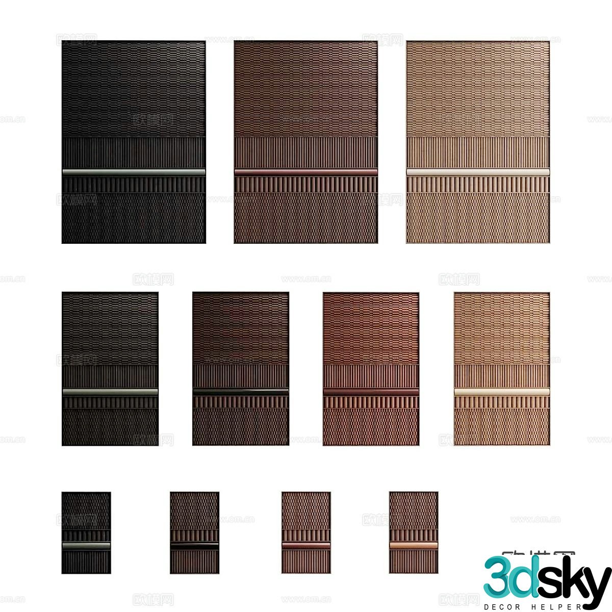 Nordic simple screen decorative screen Nordic partition 3d model