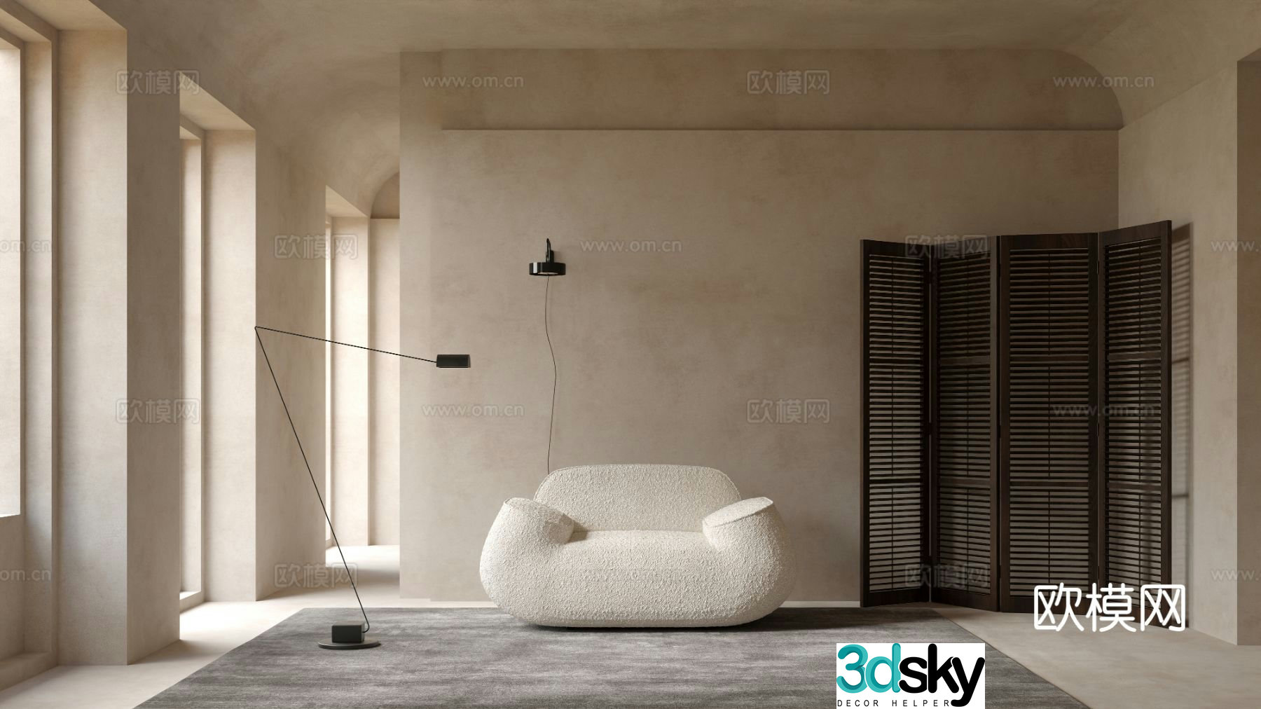 Moooi modern single sofa 3d model