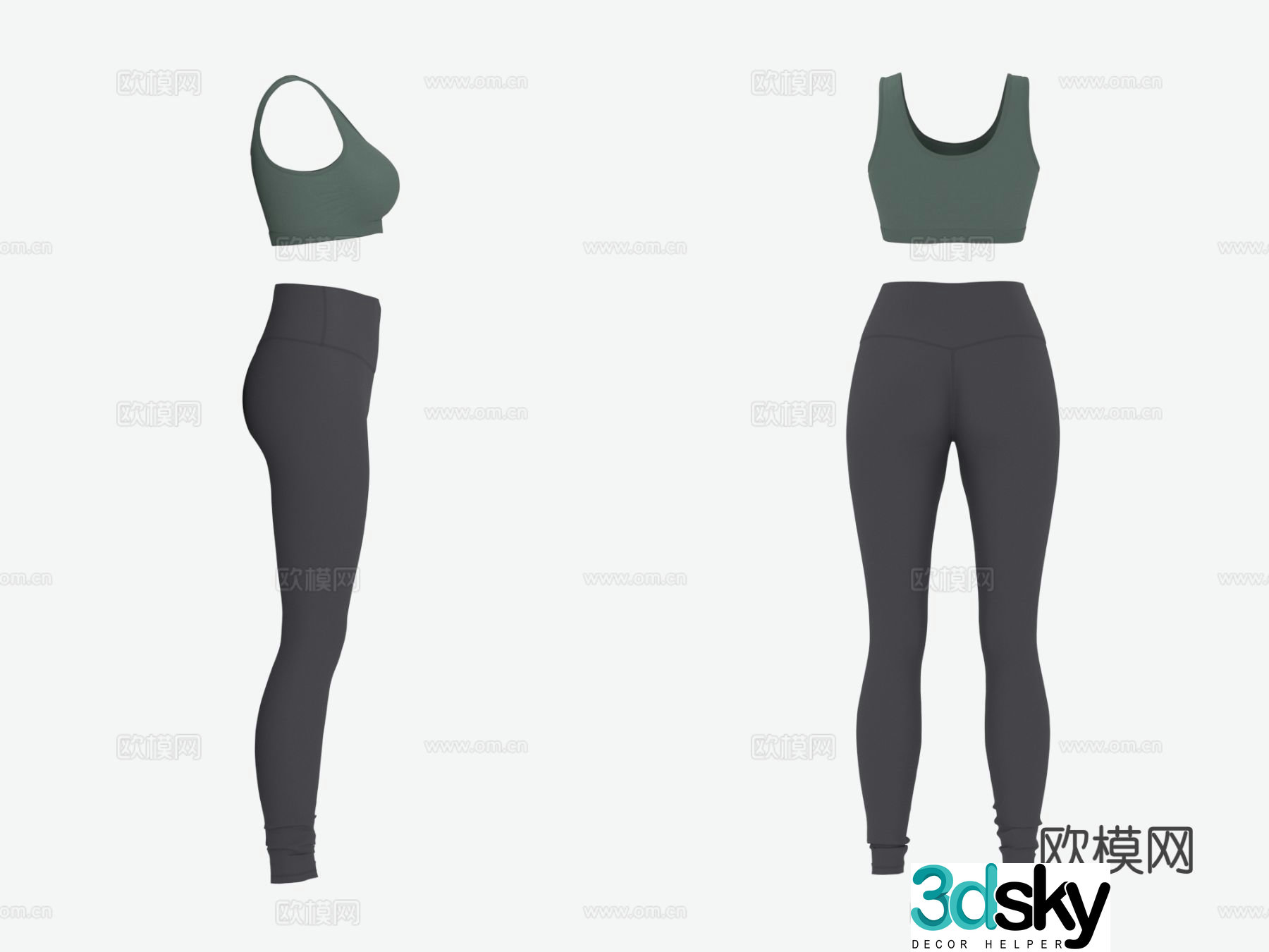 Yoga clothing Fitness clothing Yoga pants Women’s clothing Clothing 3d model