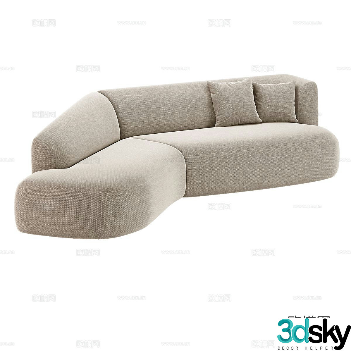 Special-shaped sofa multi-person sofa 3D model