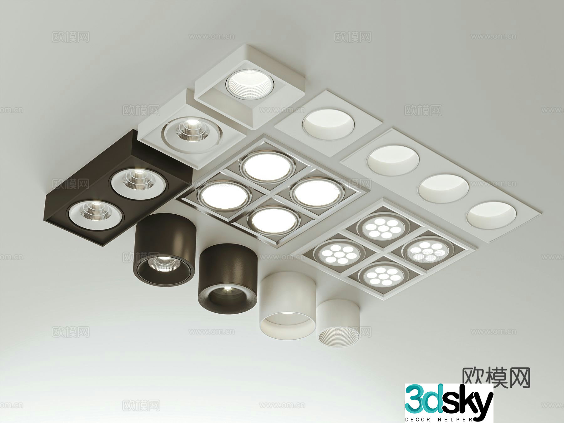 Modern downlight spotlight 3d model