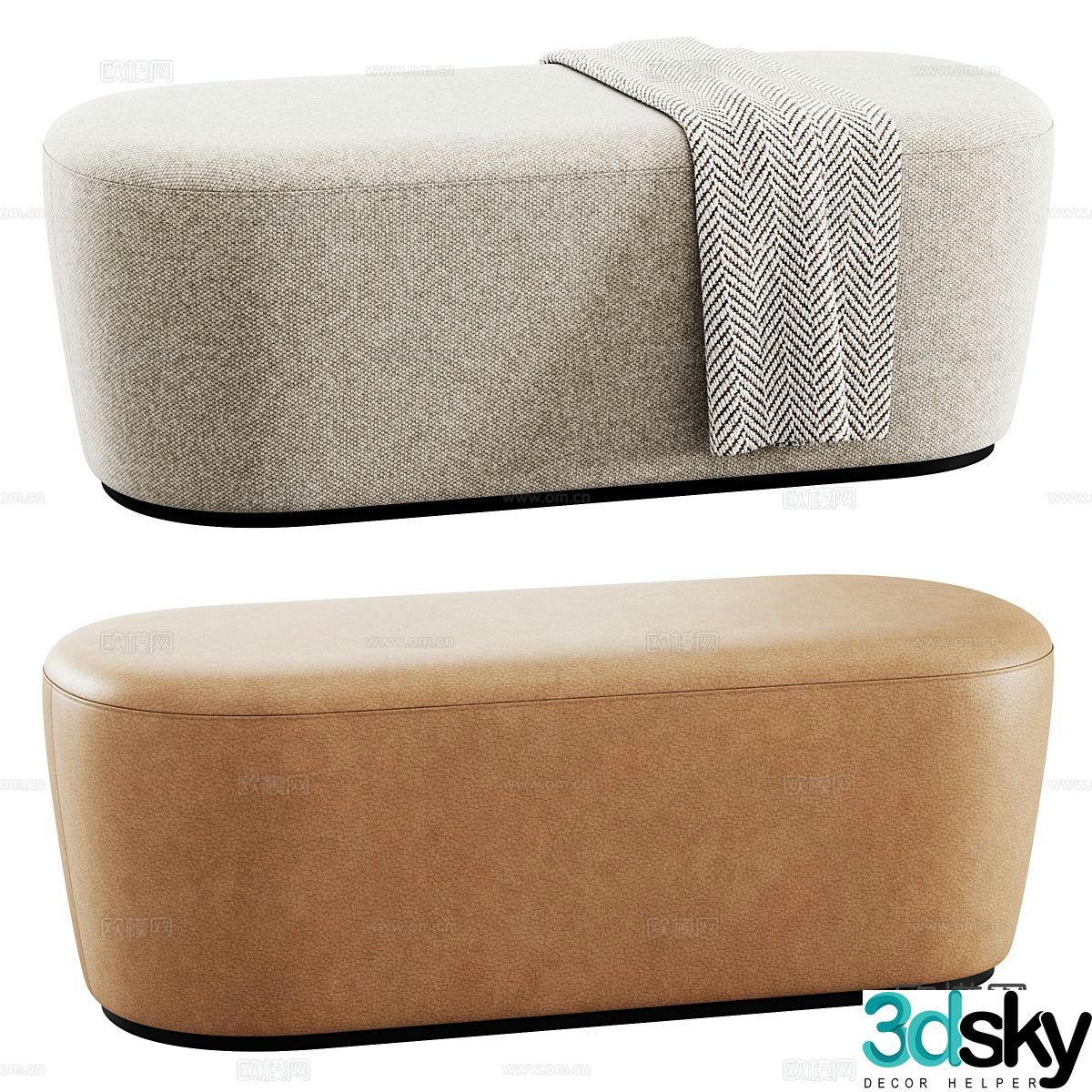 Sofa coffee table combination 3D model