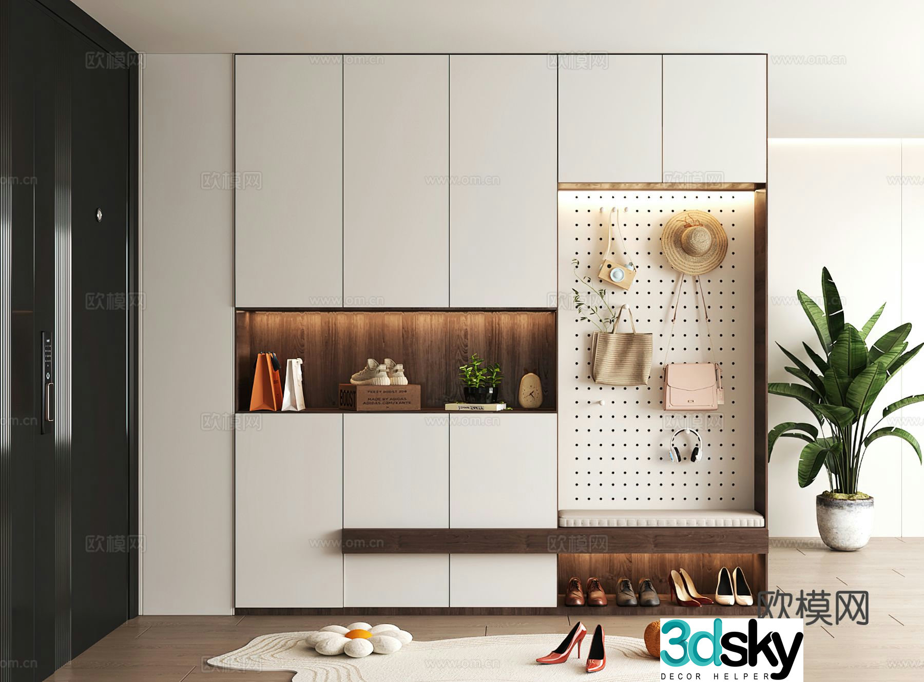 Shoe cabinet design shoe cabinet partition shoe cabinet porch shoe cabinet home shoe cabinet 3D model