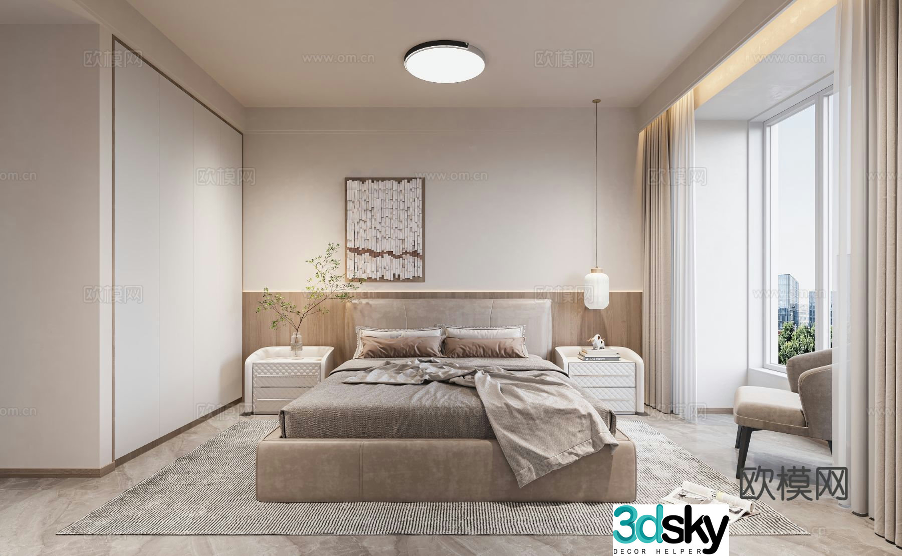 Modern bedroom 3d model