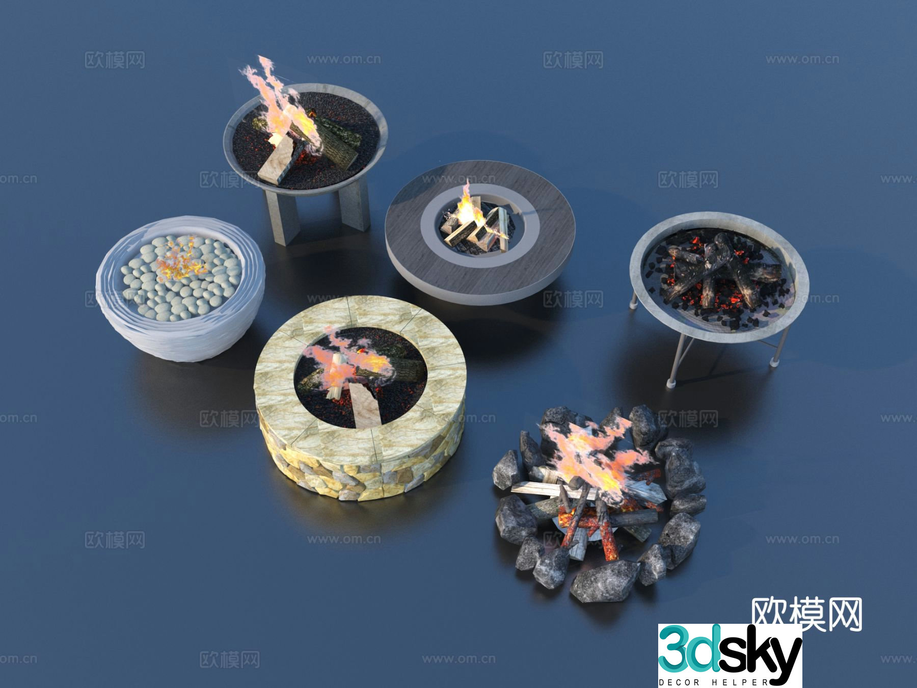 Bonfire Brazier stove 3d model