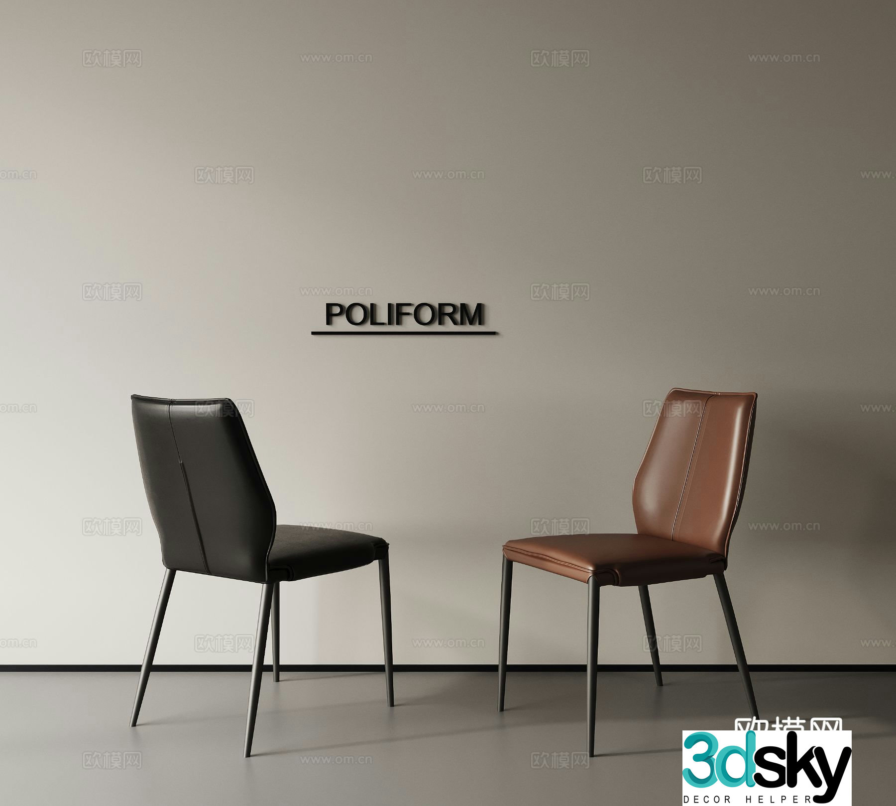 Dining chair Single chair Book chair 3d model