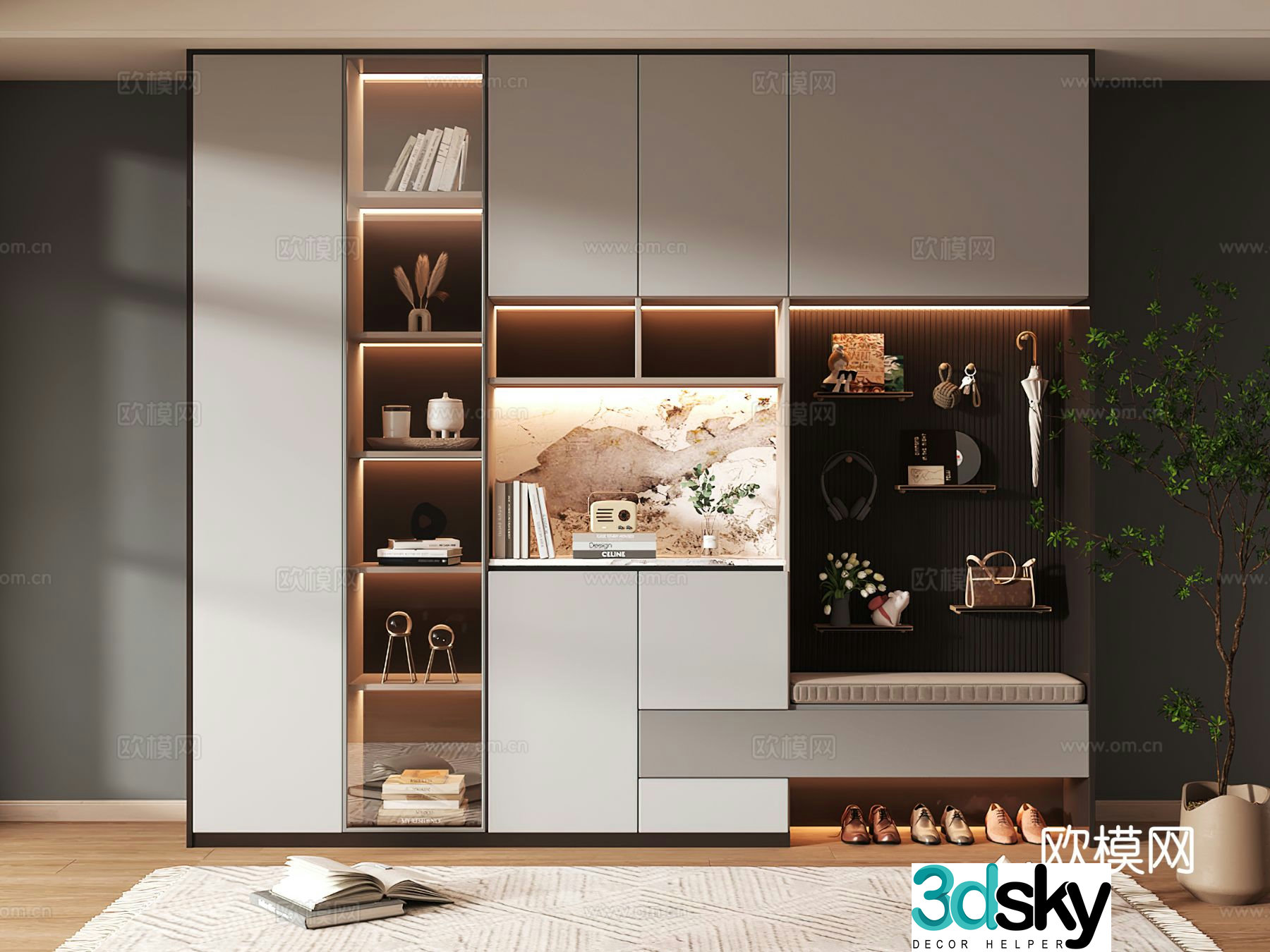 Shoe cabinet design shoe cabinet partition shoe cabinet porch shoe cabinet home shoe cabinet 3D model