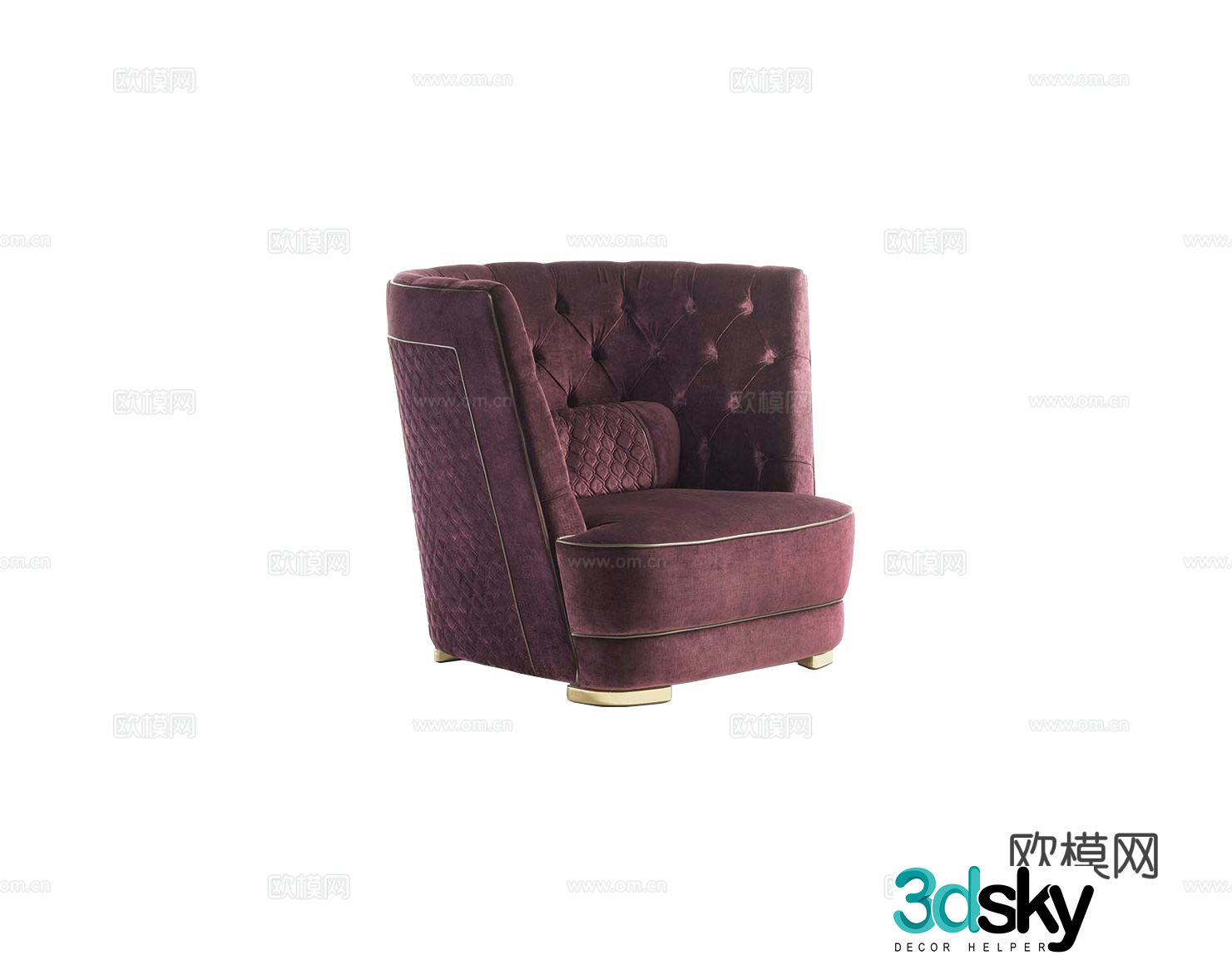 VittoriaFrigerio GREPPI single sofa 3d model