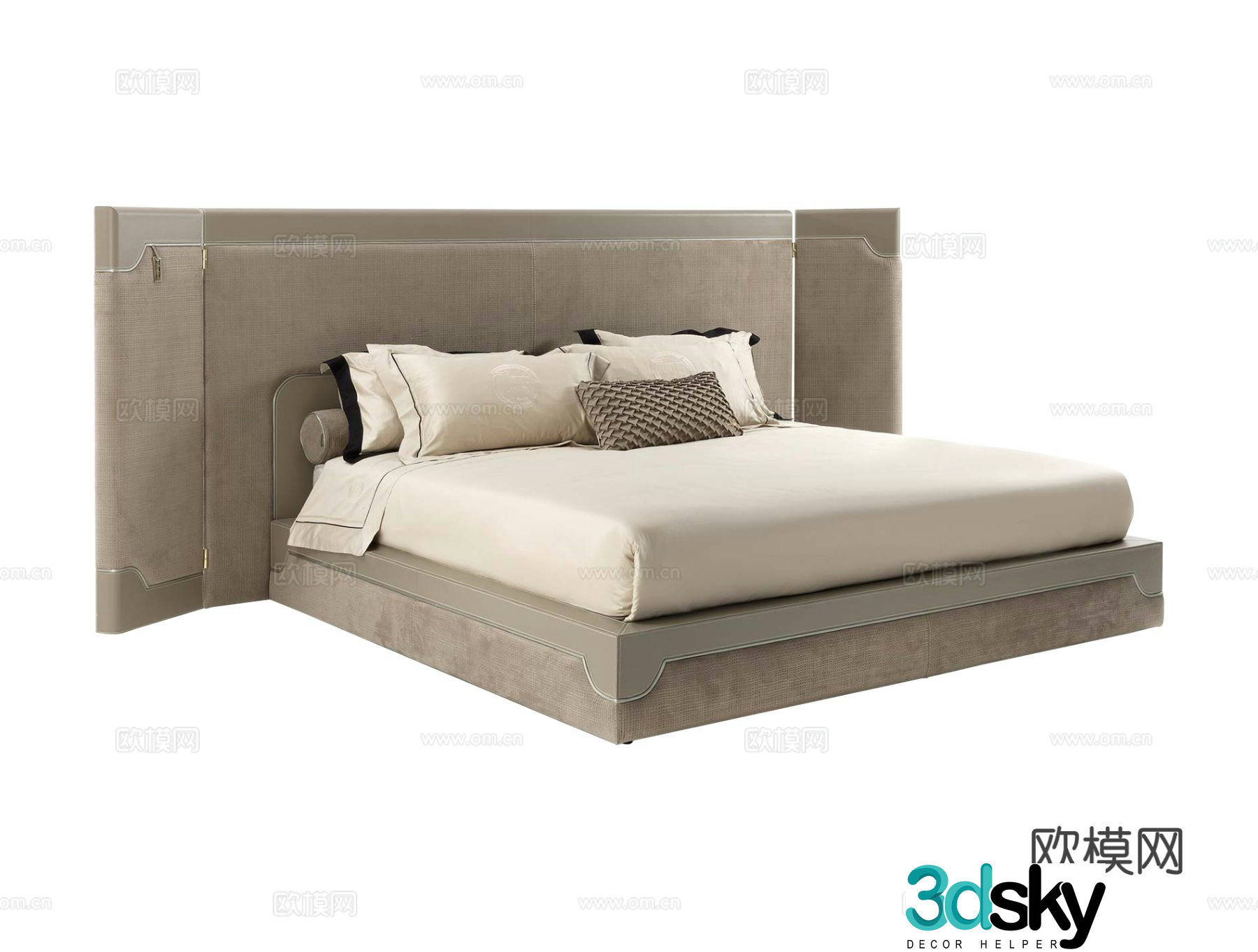 VittoriaFrigerio Corio Double Bed 3D Model