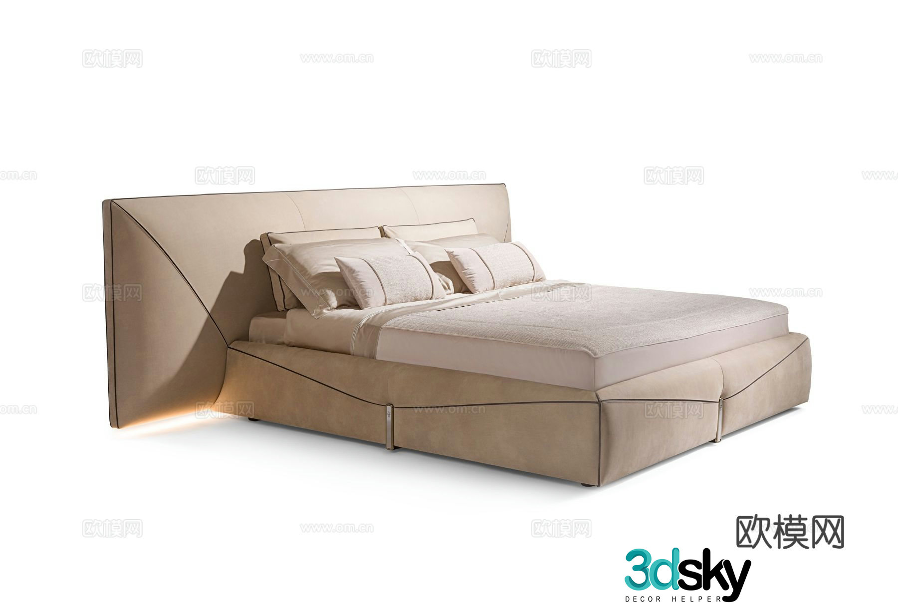 Visionnaire BASTIAN Double Bed 3D Model