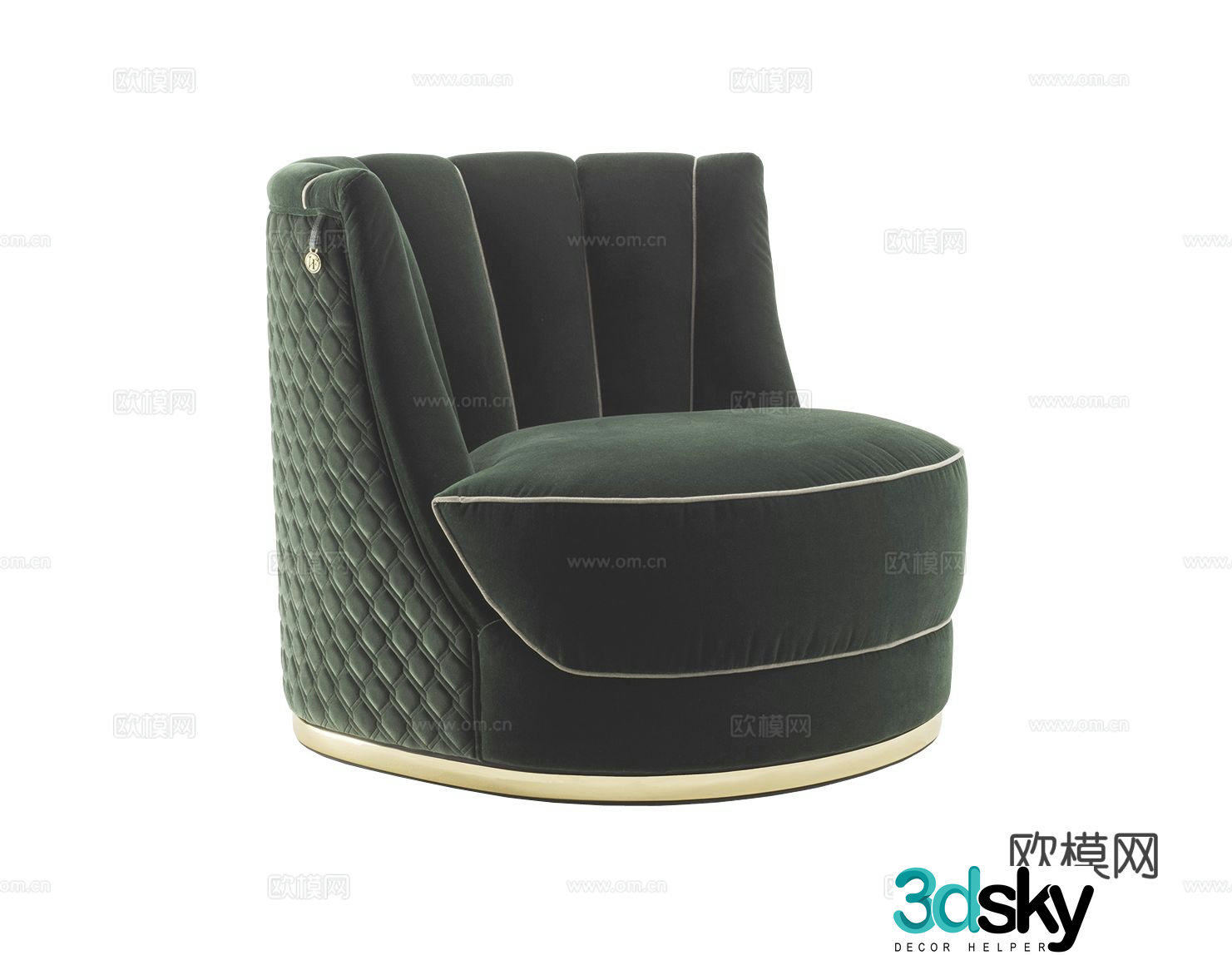 VittoriaFrigerio BIANCI single sofa 3d model