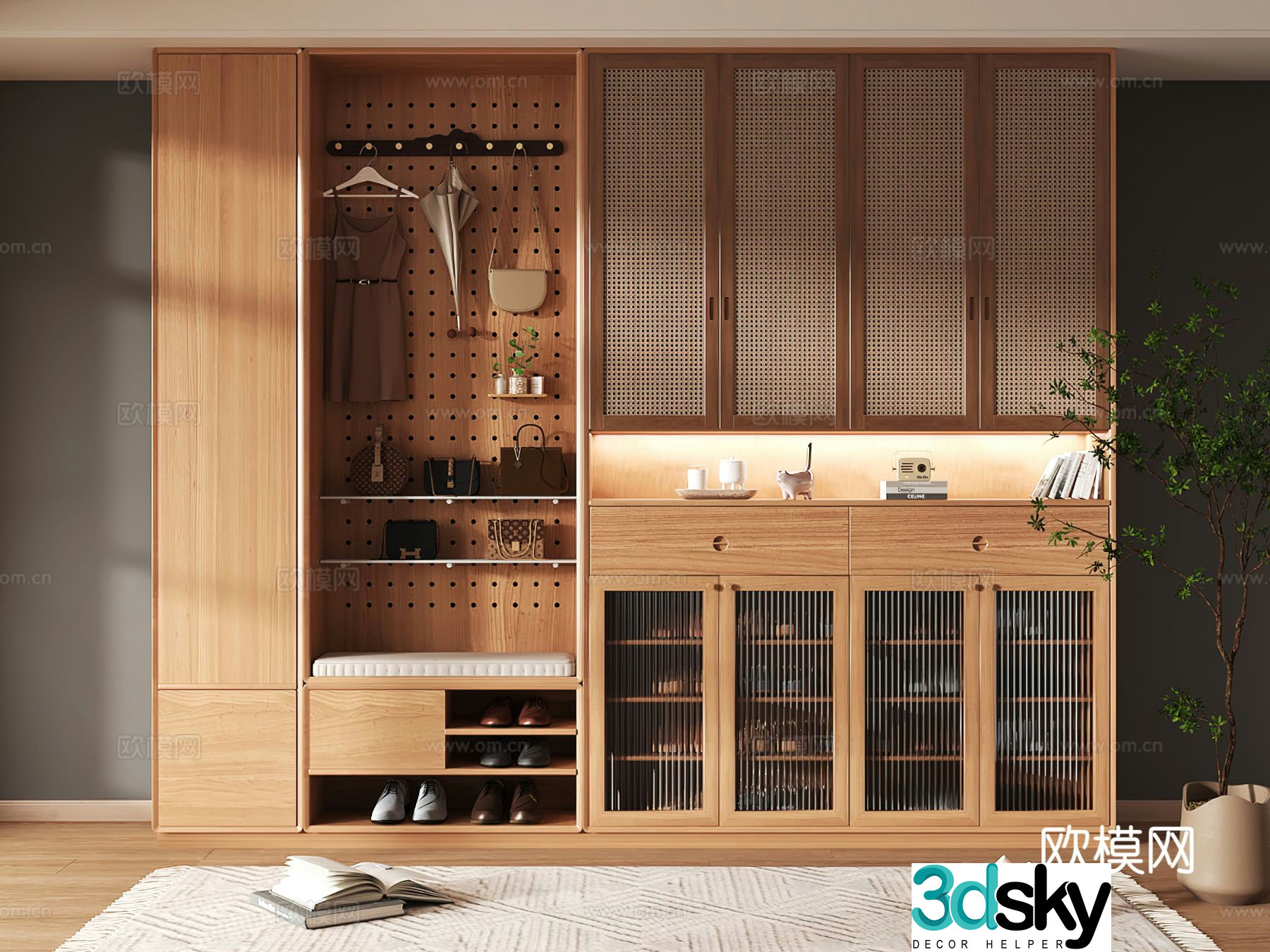 Shoe cabinet design shoe cabinet partition shoe cabinet porch shoe cabinet home shoe cabinet 3D model