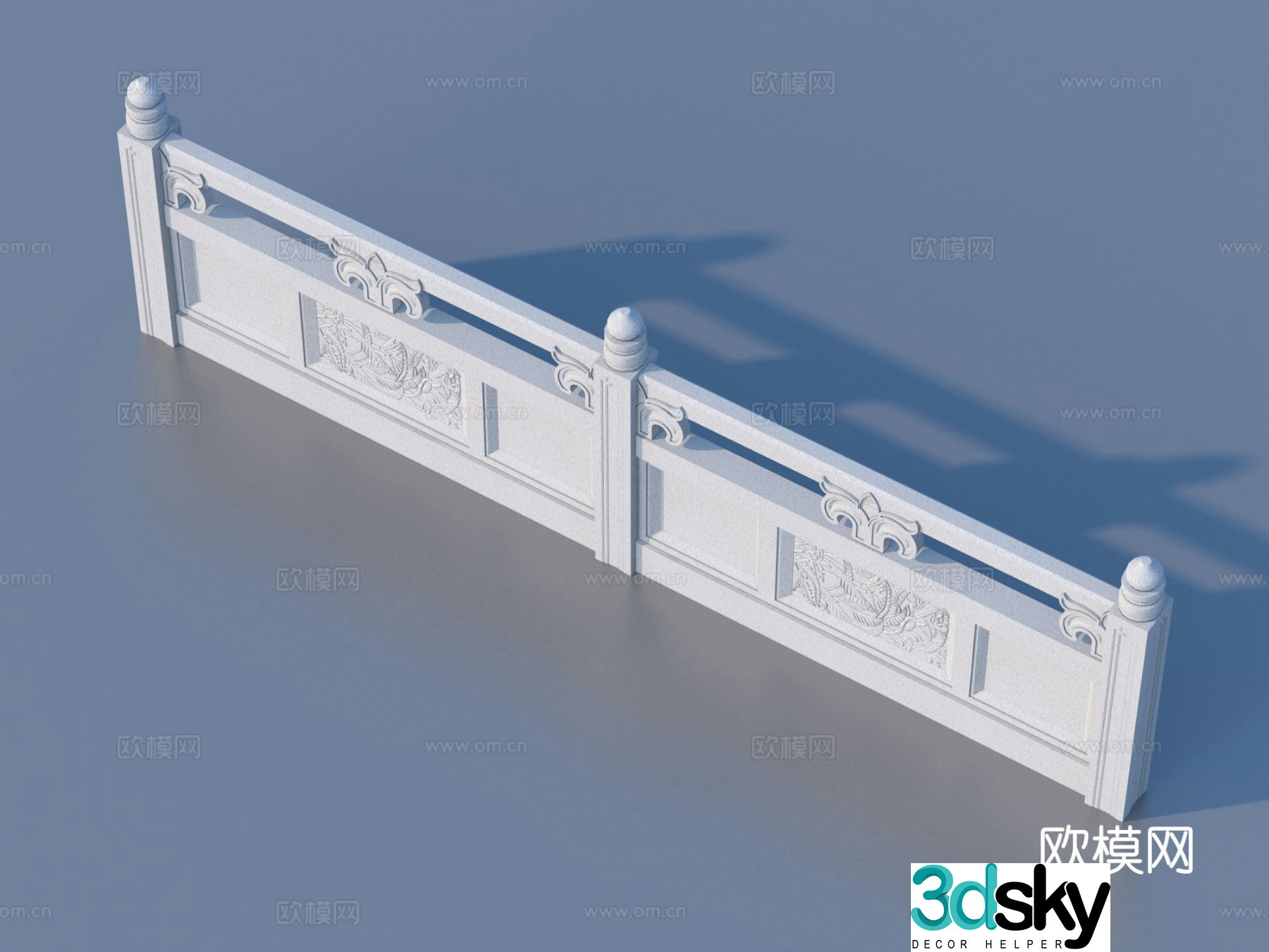 Fence Guardrail Railing 3d Model