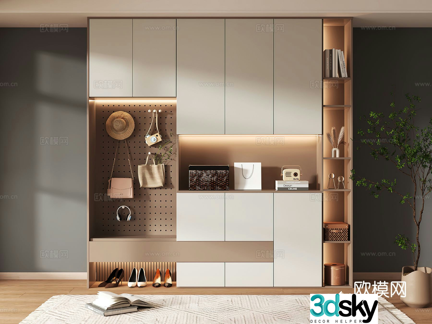 Shoe cabinet design shoe cabinet partition shoe cabinet porch shoe cabinet home shoe cabinet 3D model
