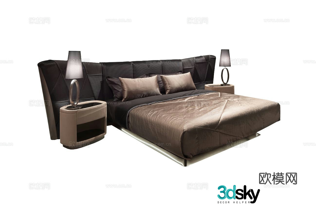 Visionnaire PLAZA Double Bed 3D Model
