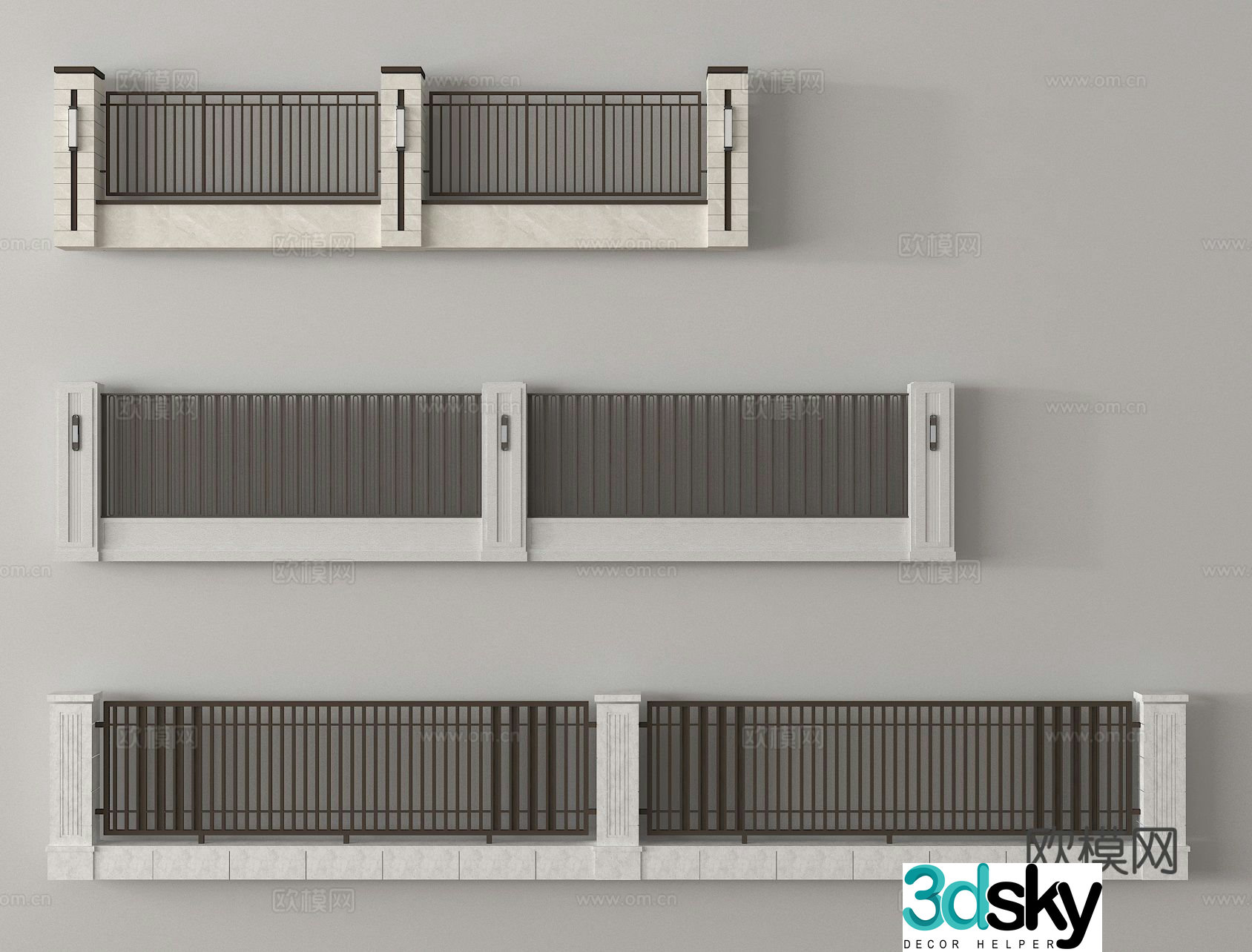 Fence Wrought Fence Garden Fence Community Fence 3D Model