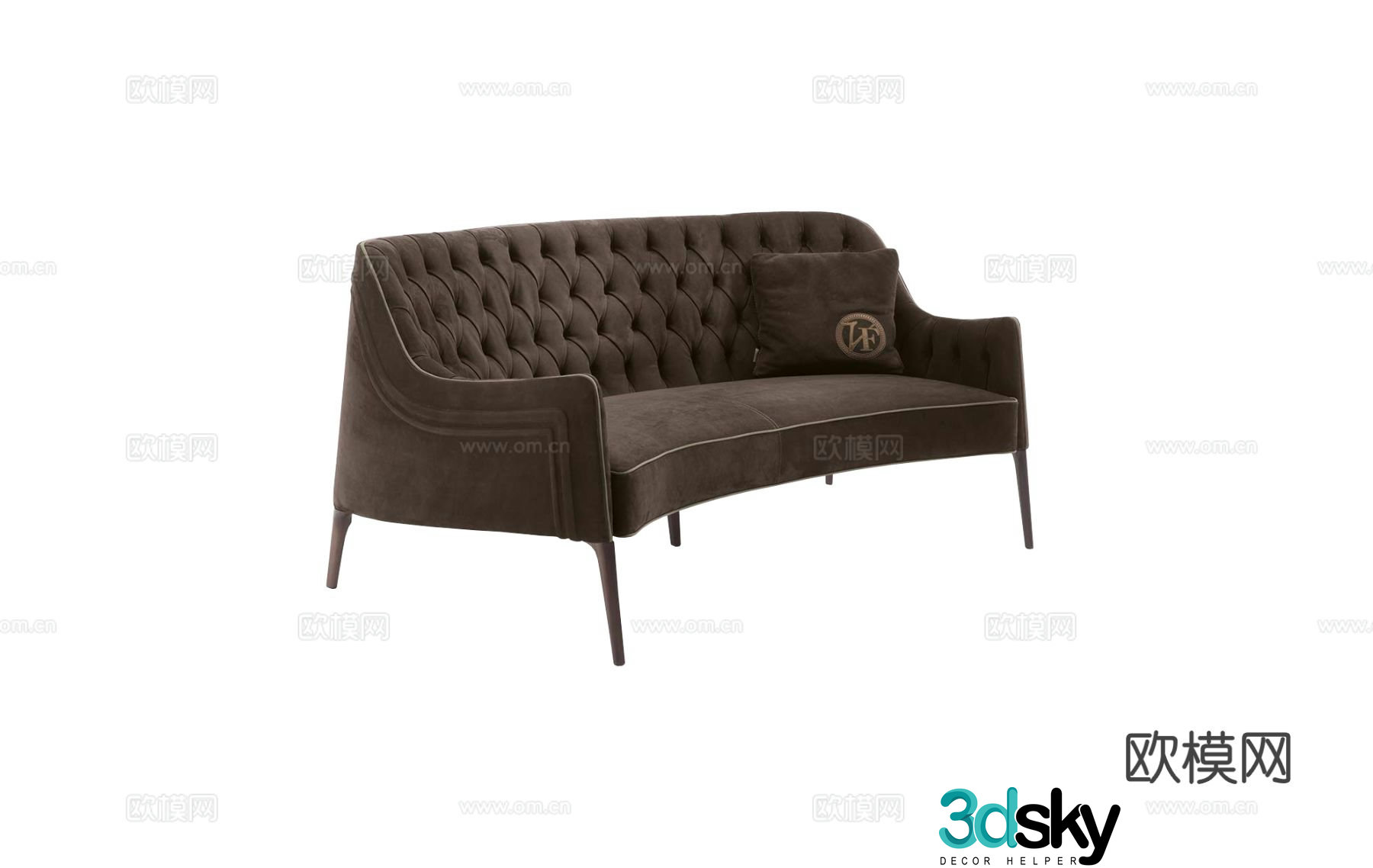 VittoriaFrigerio POGGI curved sofa 3d model