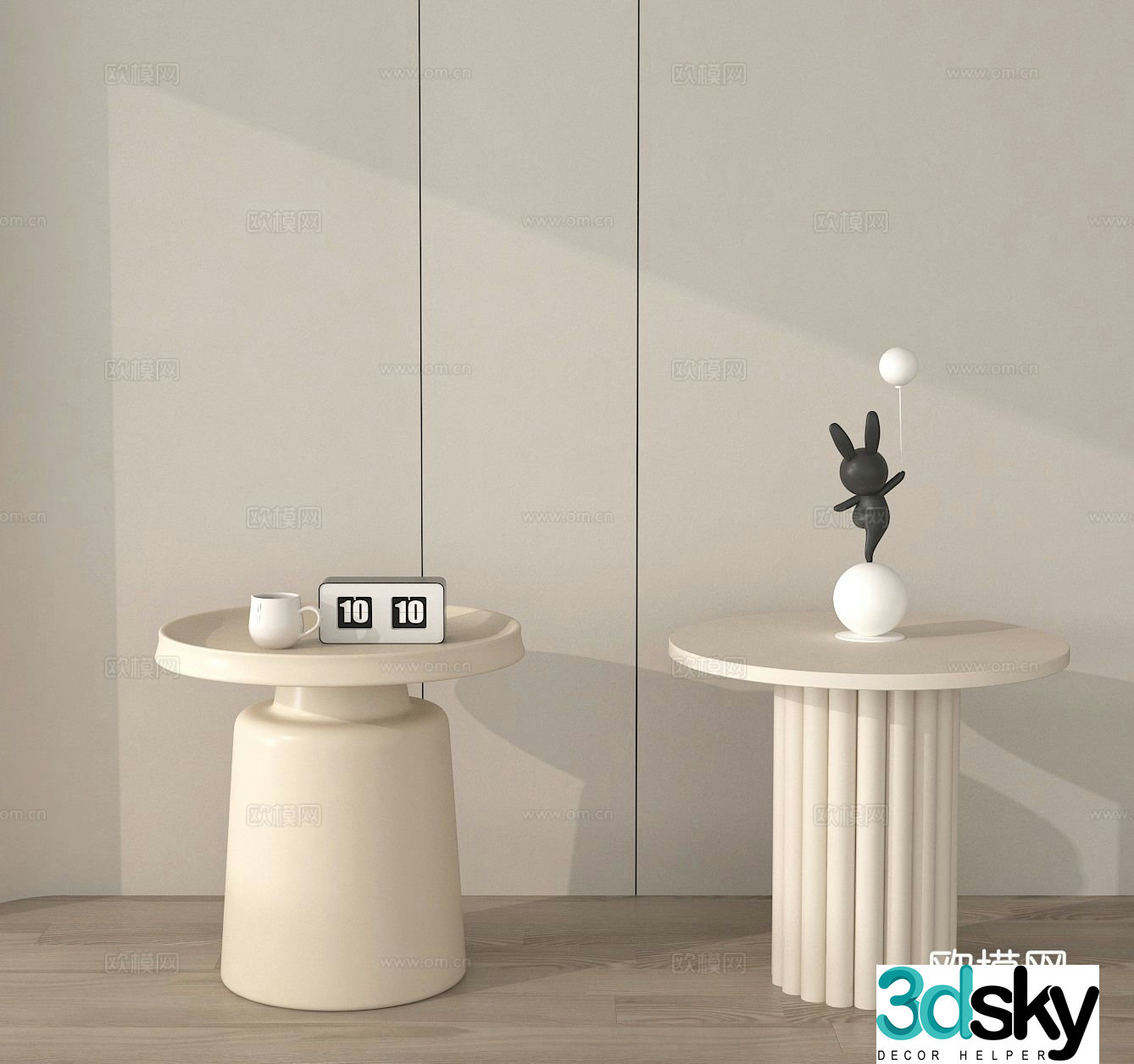 side angle round flower art 3D model