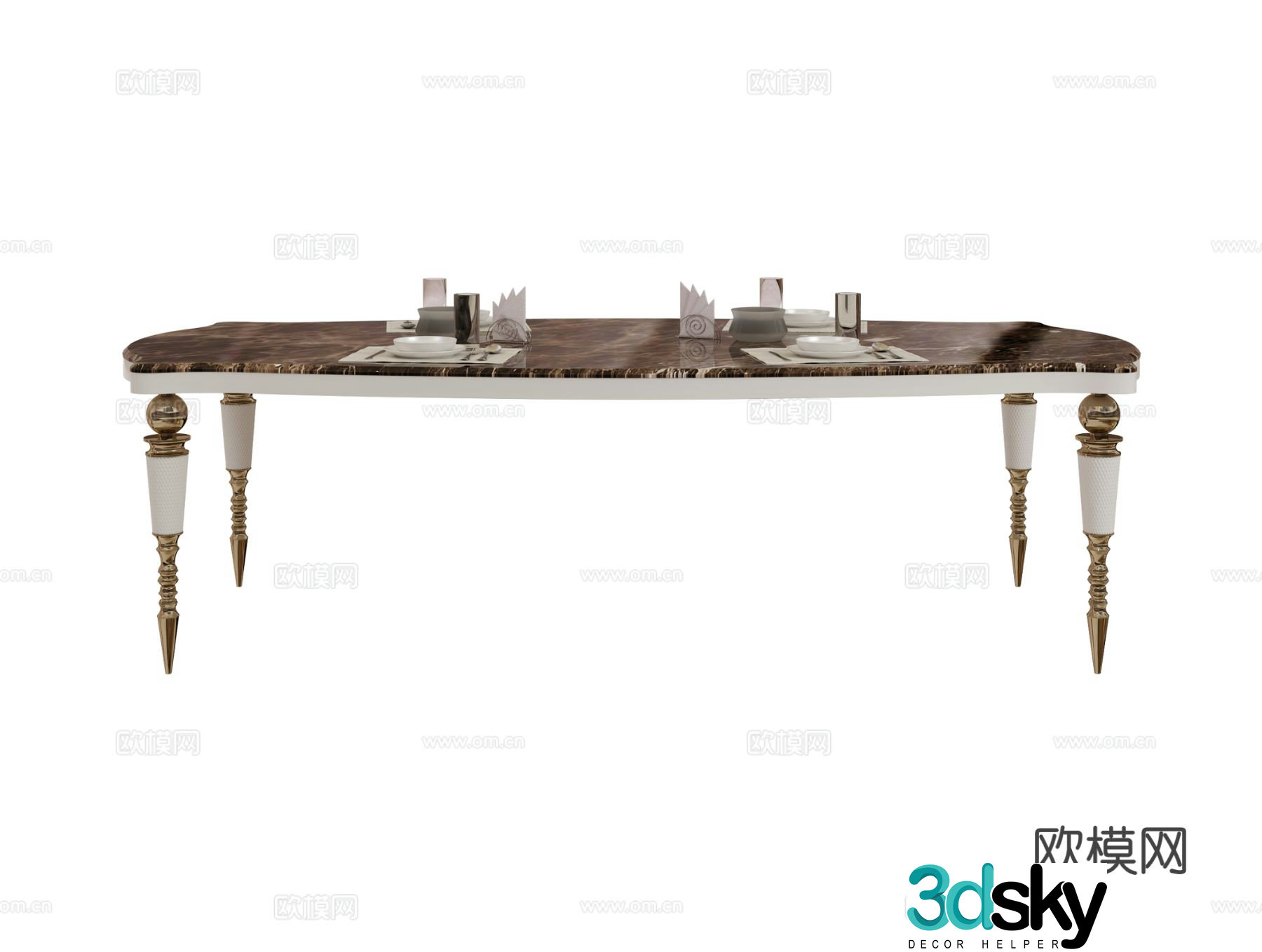 Visionnaire Varsailles Dining Table 3D Model