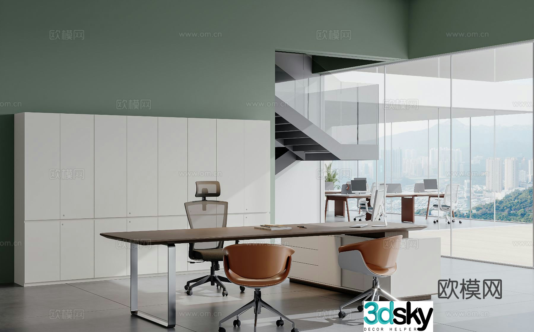 Modern general manager office 3d model