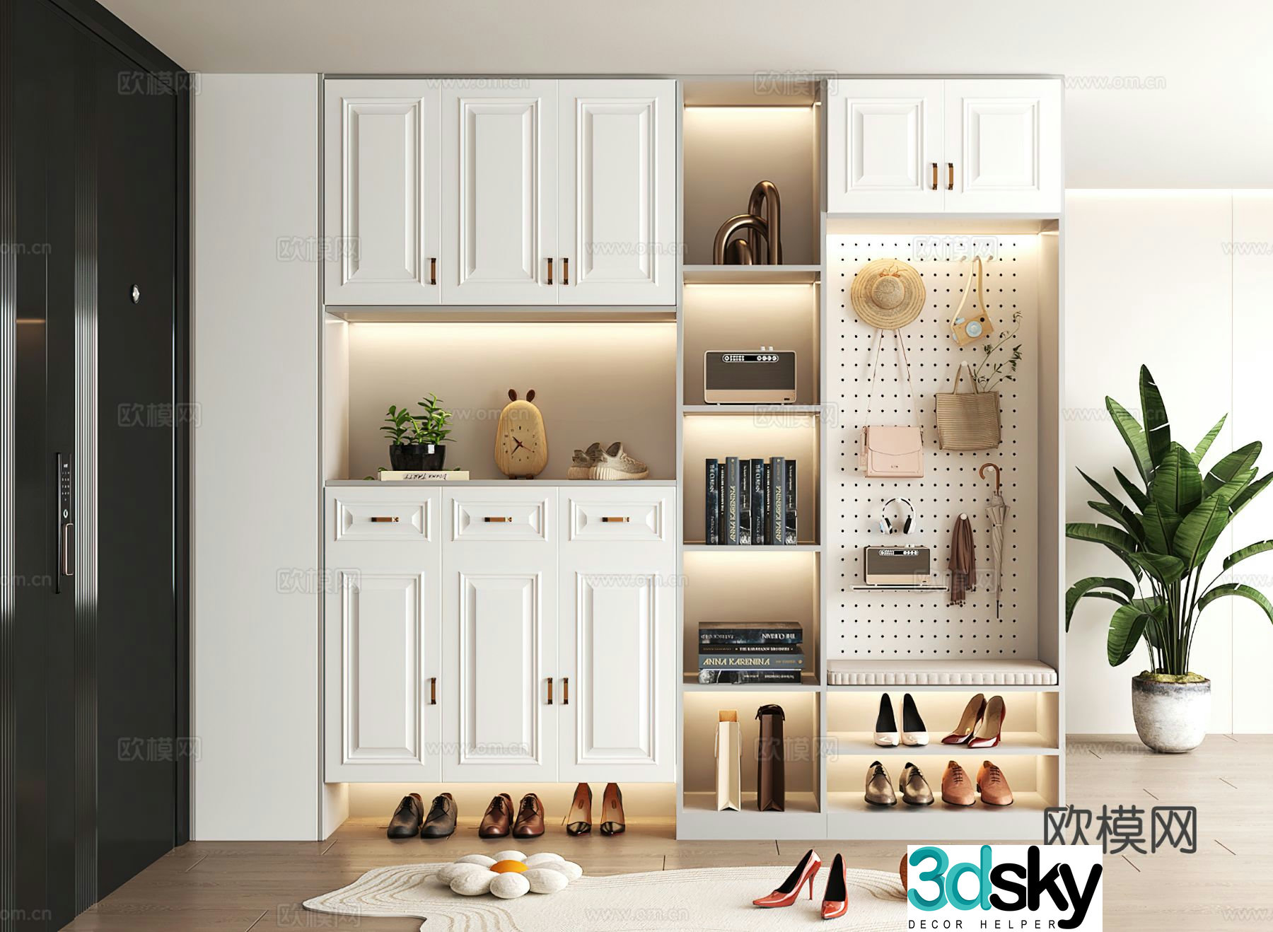 Shoe cabinet design shoe cabinet partition shoe cabinet porch shoe cabinet home shoe cabinet 3D model