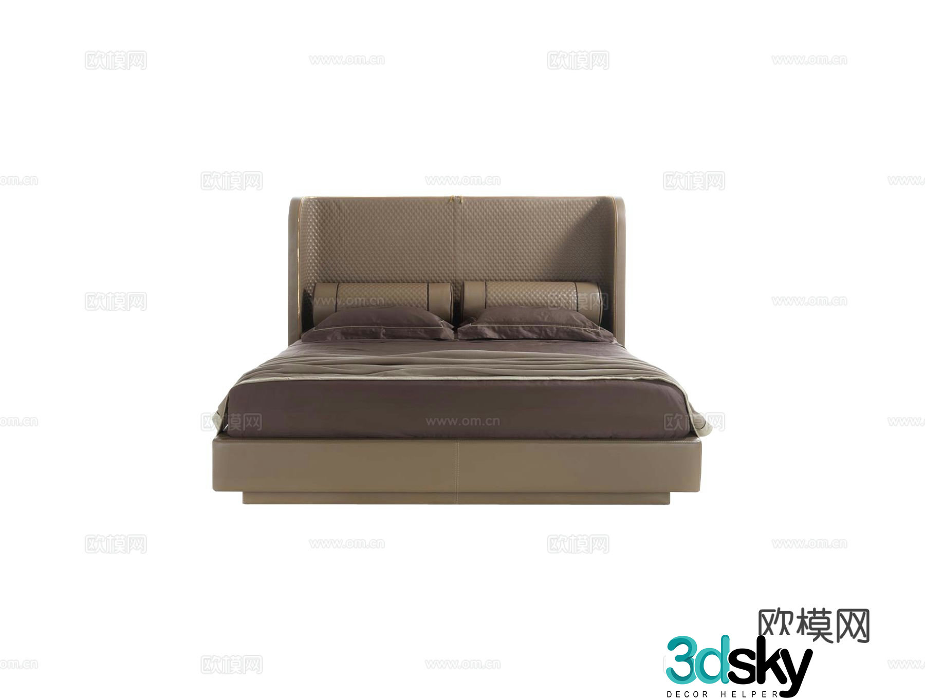 VittoriaFrigerio Bellini High Double Bed 3D Model