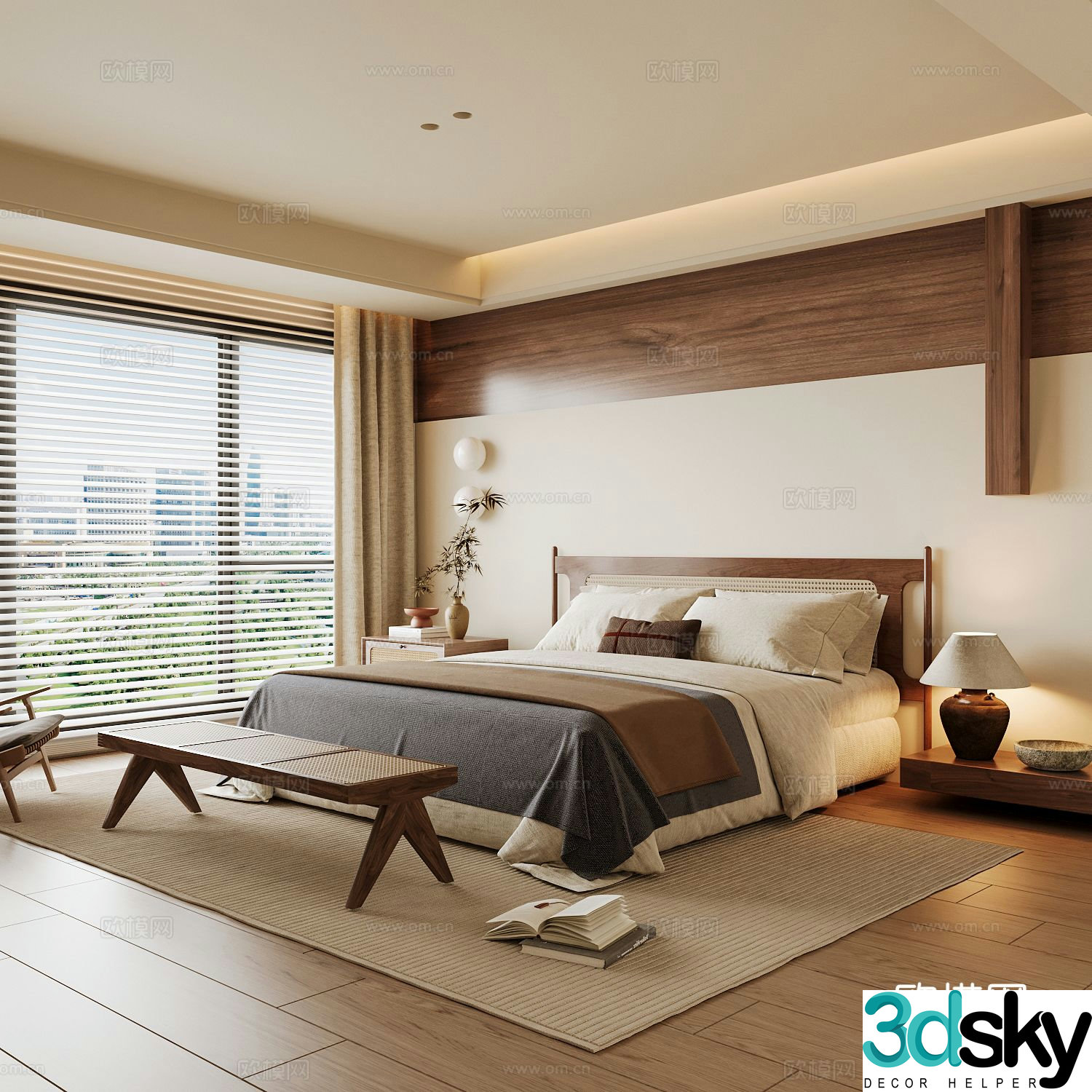 Wasabi Middle Ages Home Bedroom Wasabi Wind Bedroom Secondary Bedroom Master Bedroom Bathroom Window Bedroom 3D Model