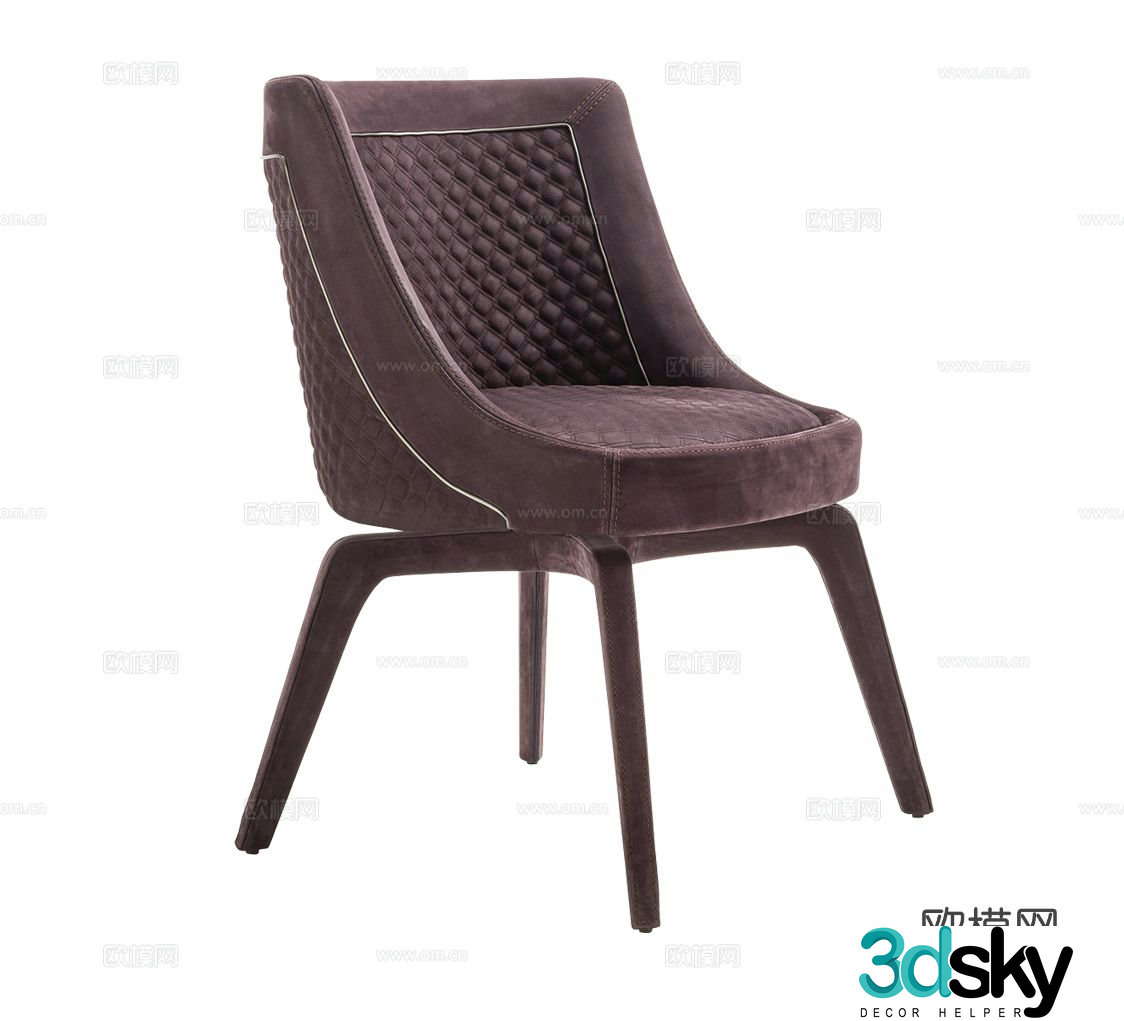 VittoriaFrigerio Dining Chair Single Chair 3D Model
