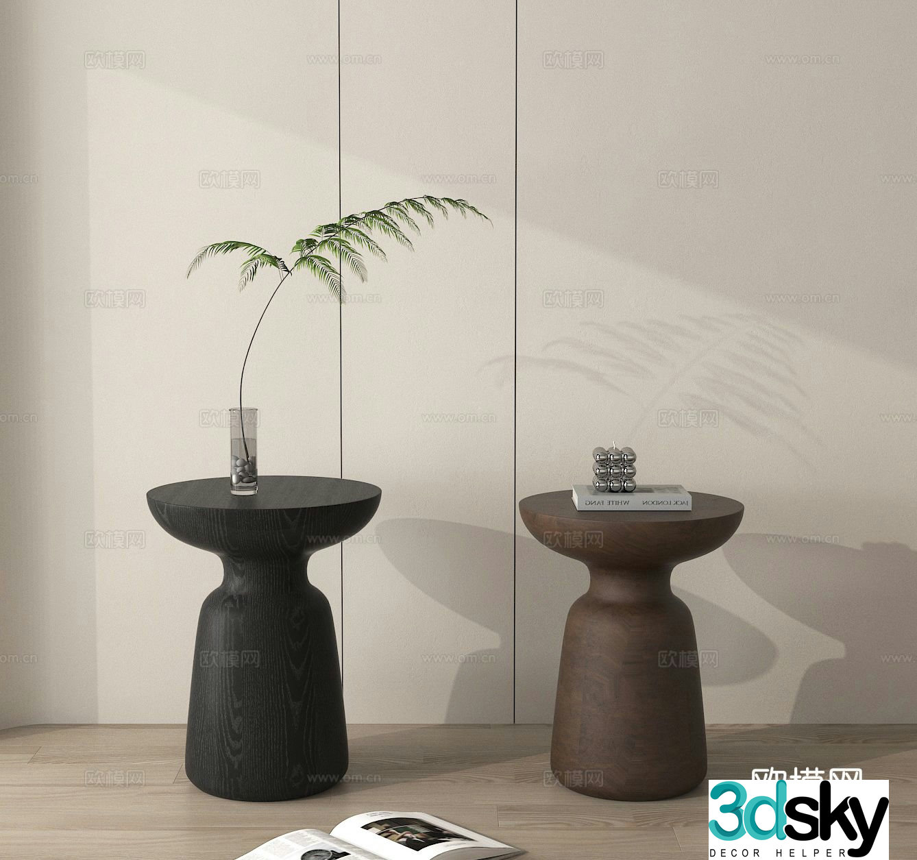 side angle round flower art 3D model