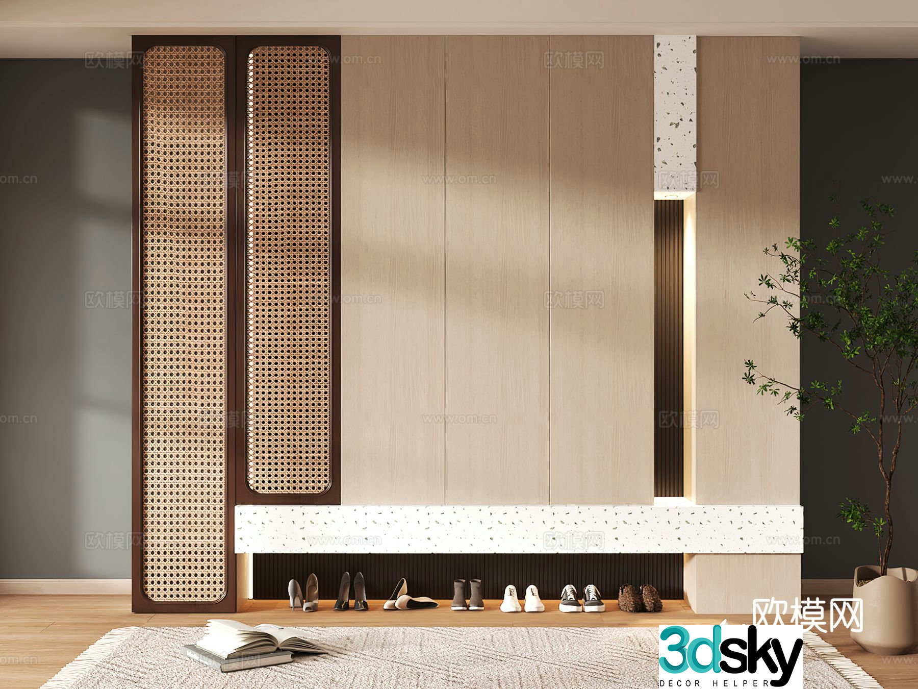 Shoe cabinet design shoe cabinet partition shoe cabinet porch shoe cabinet home shoe cabinet 3D model