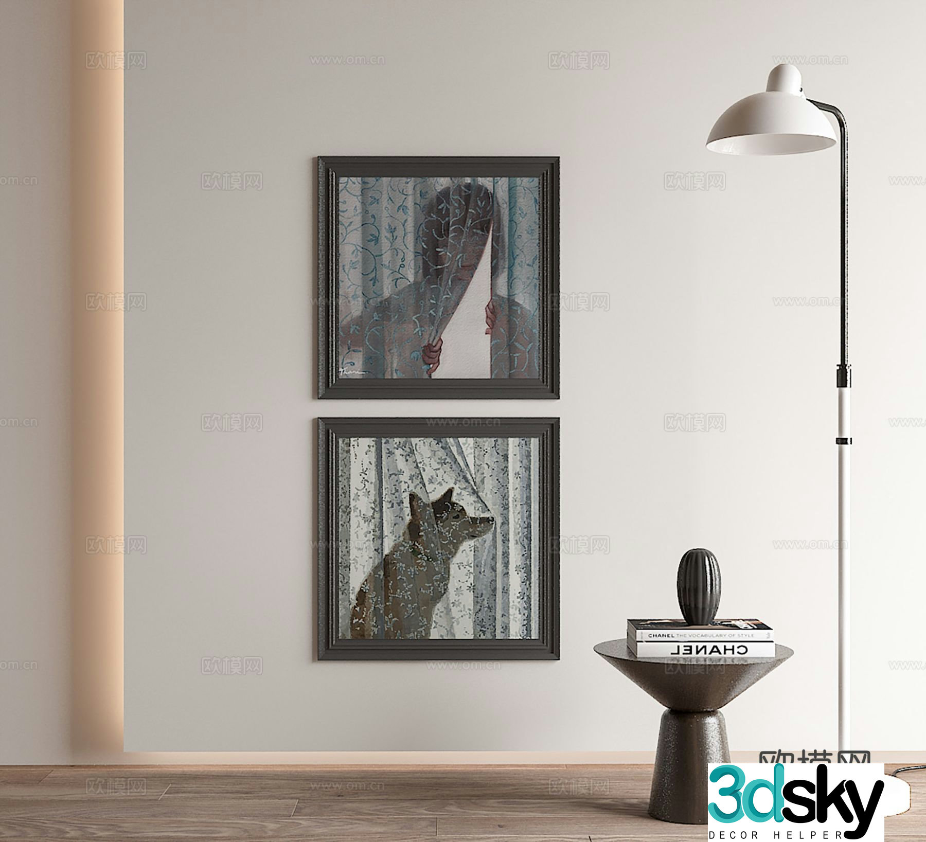 Modern decorative painting 3d model