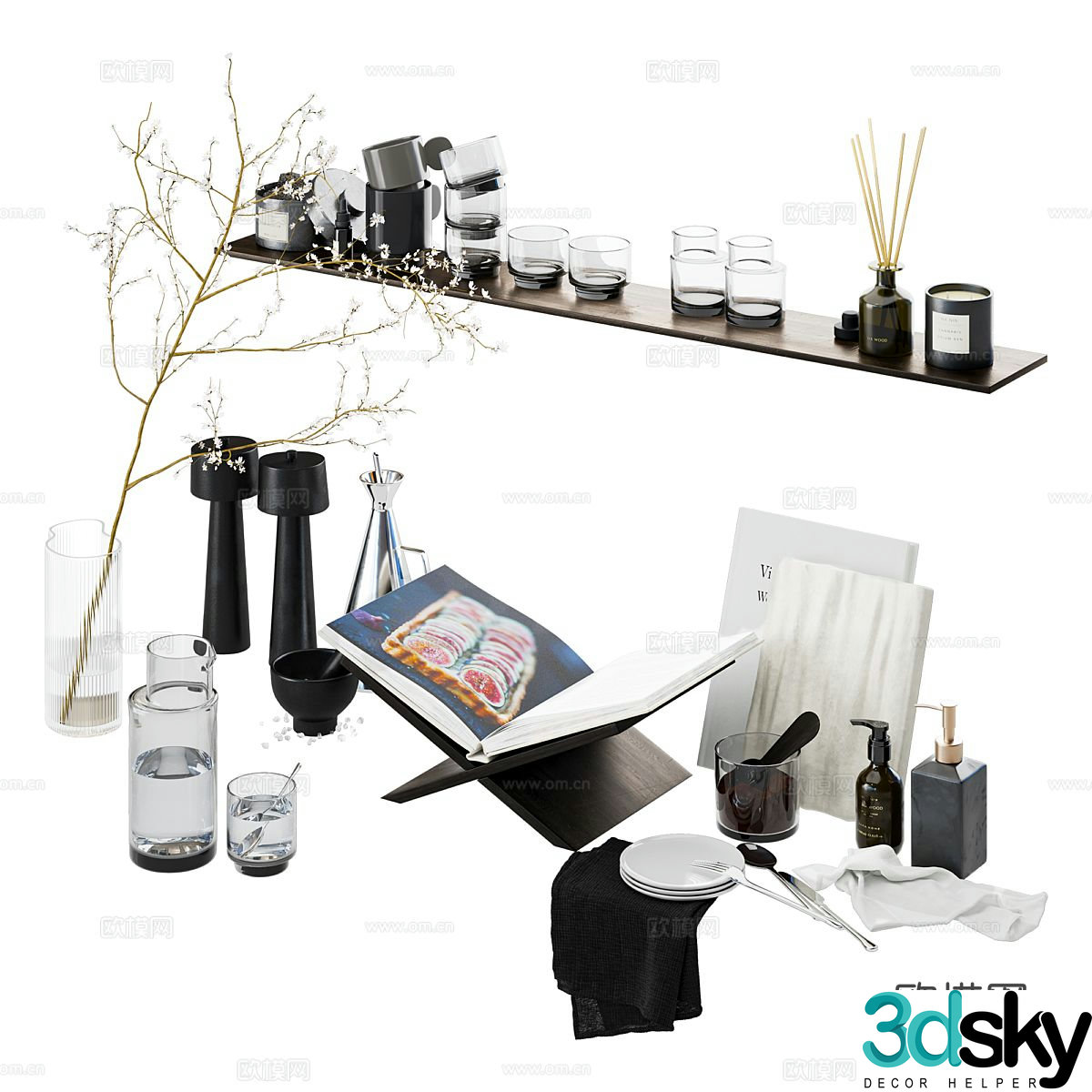 Bathroom small pieces Bathroom supplies 3D model
