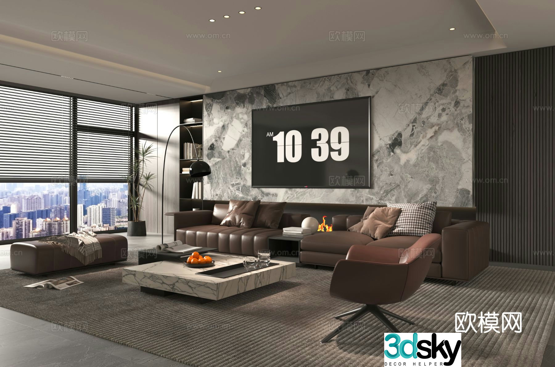 Modern living room 3d model