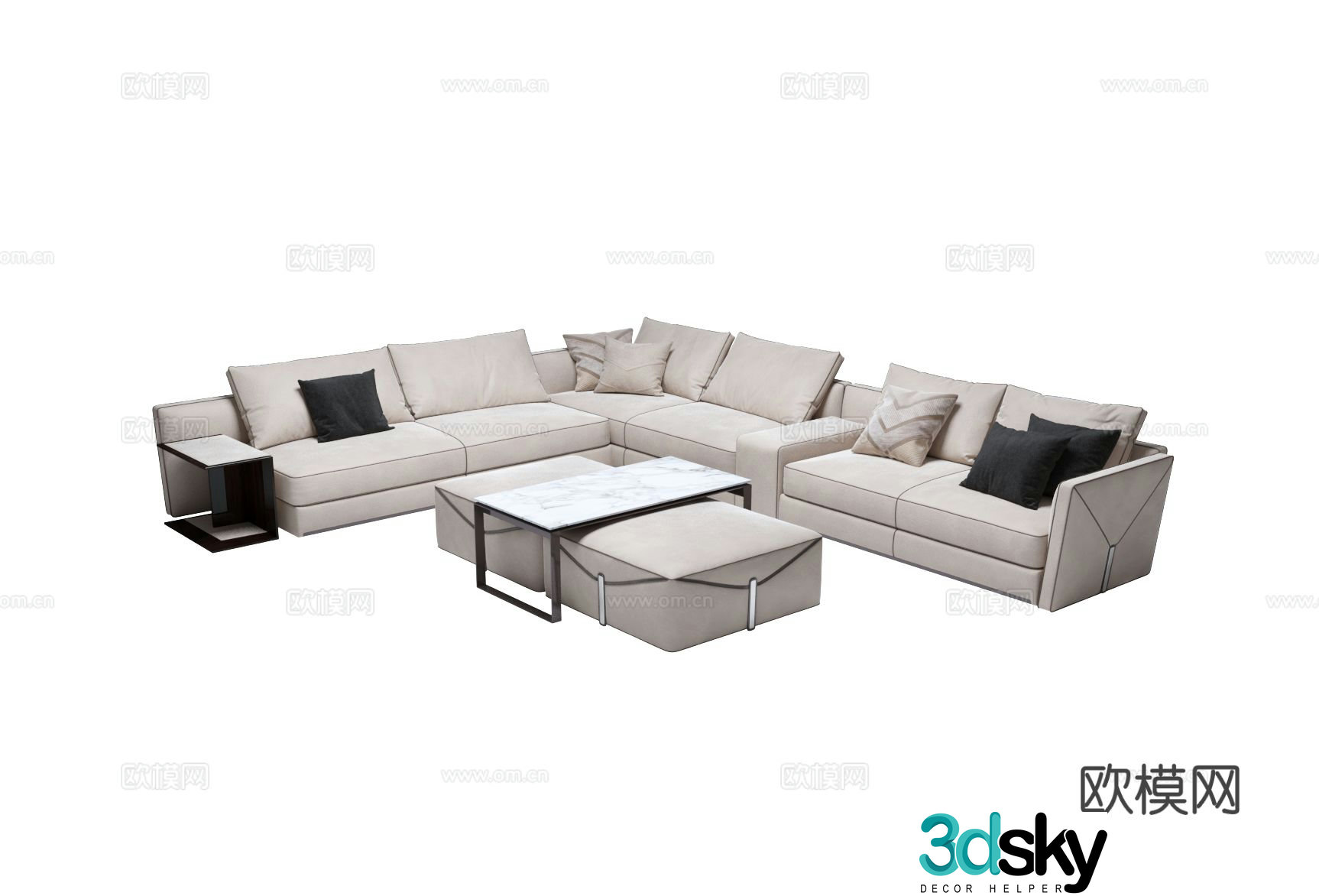 Visionnaire BASTIAN corner sofa 3d model