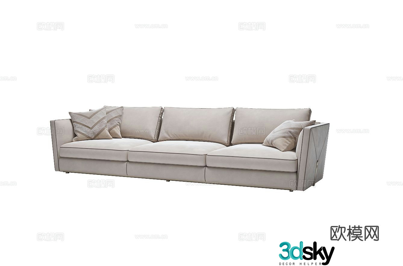 Visionnaire BASTIAN Three-person sofa 3d model
