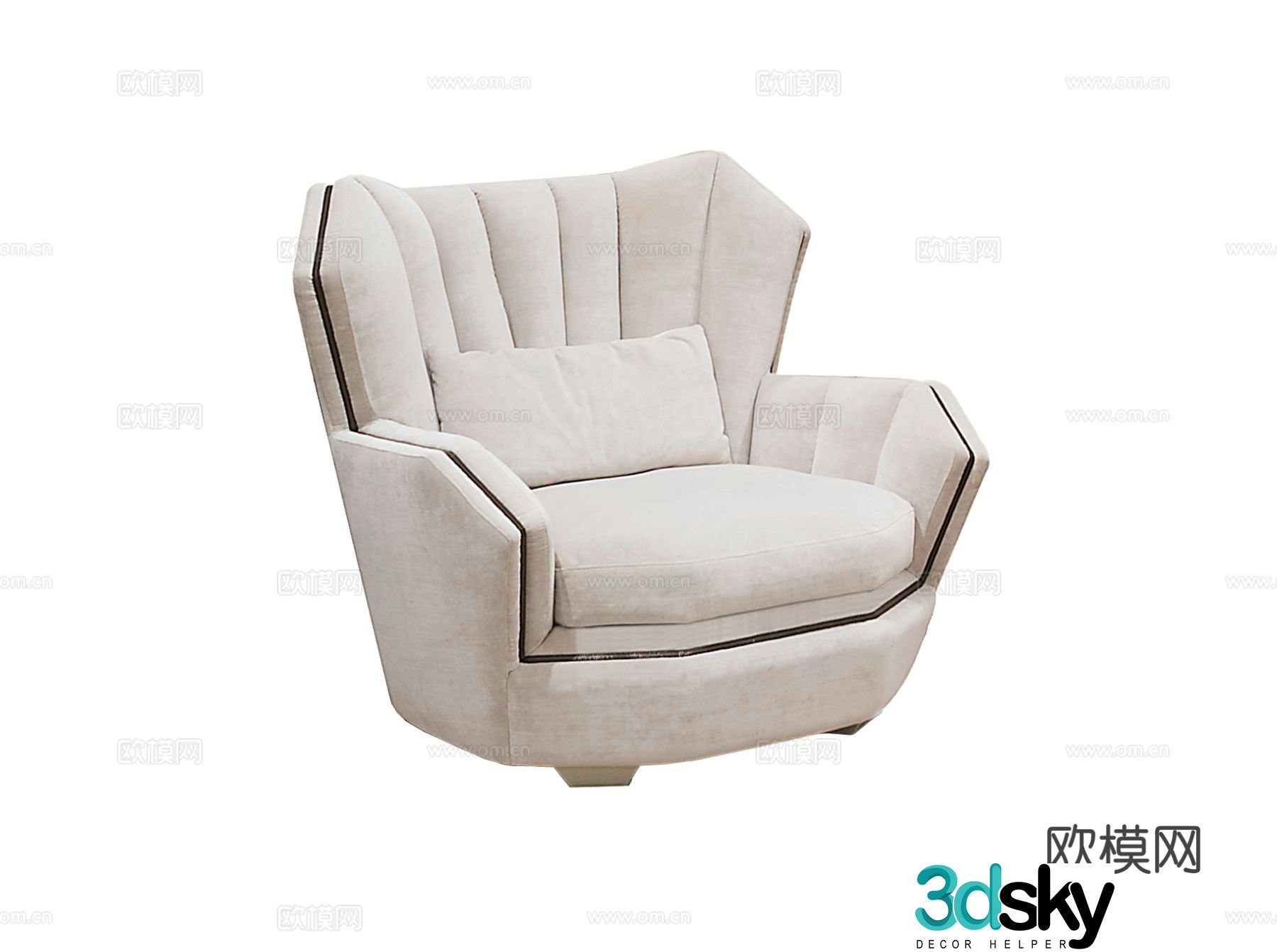Visionnaire Hemingway Single Sofa 3D Model