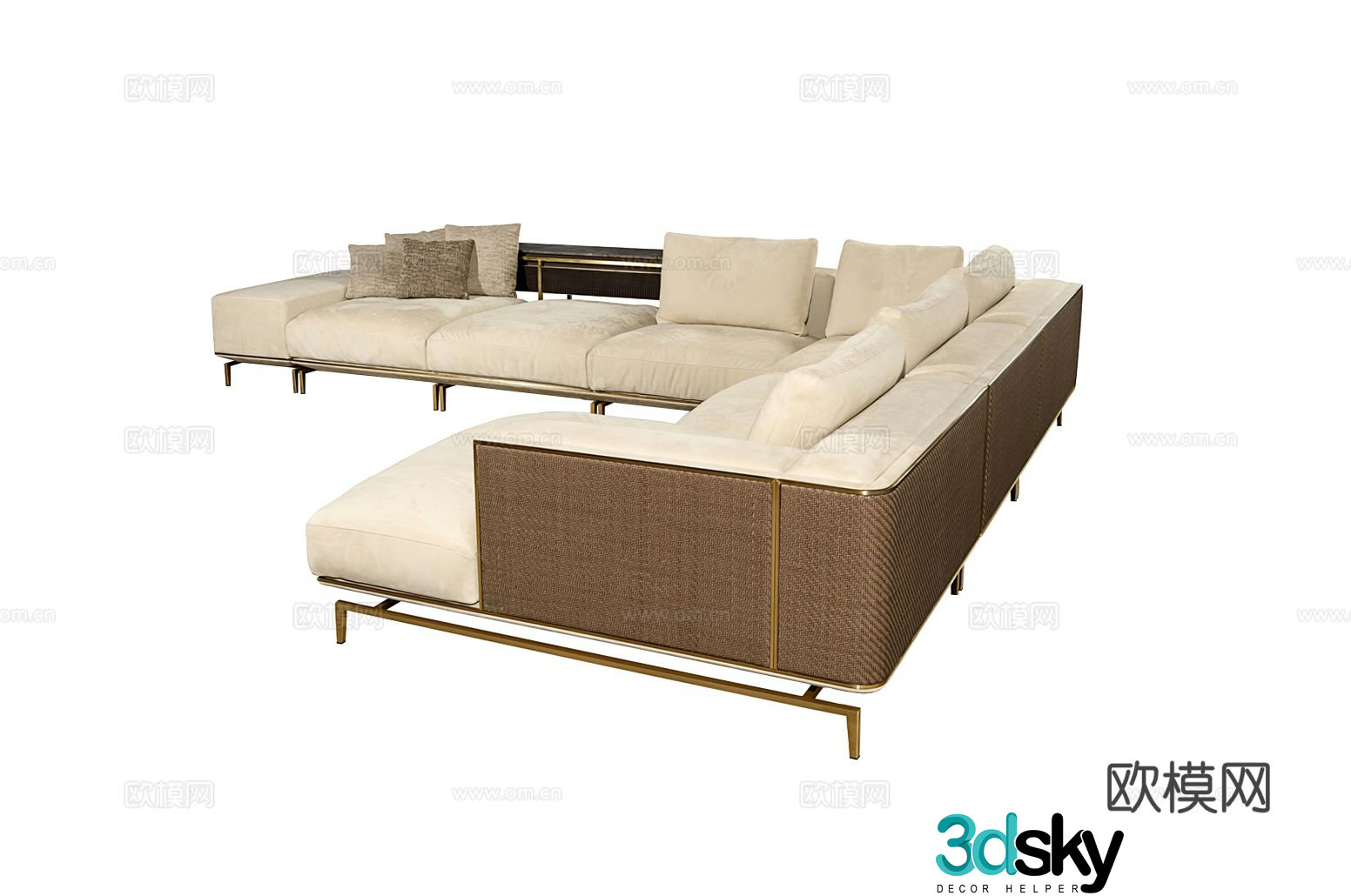 Visionnaire BACKSTAGE corner sofa 3d model