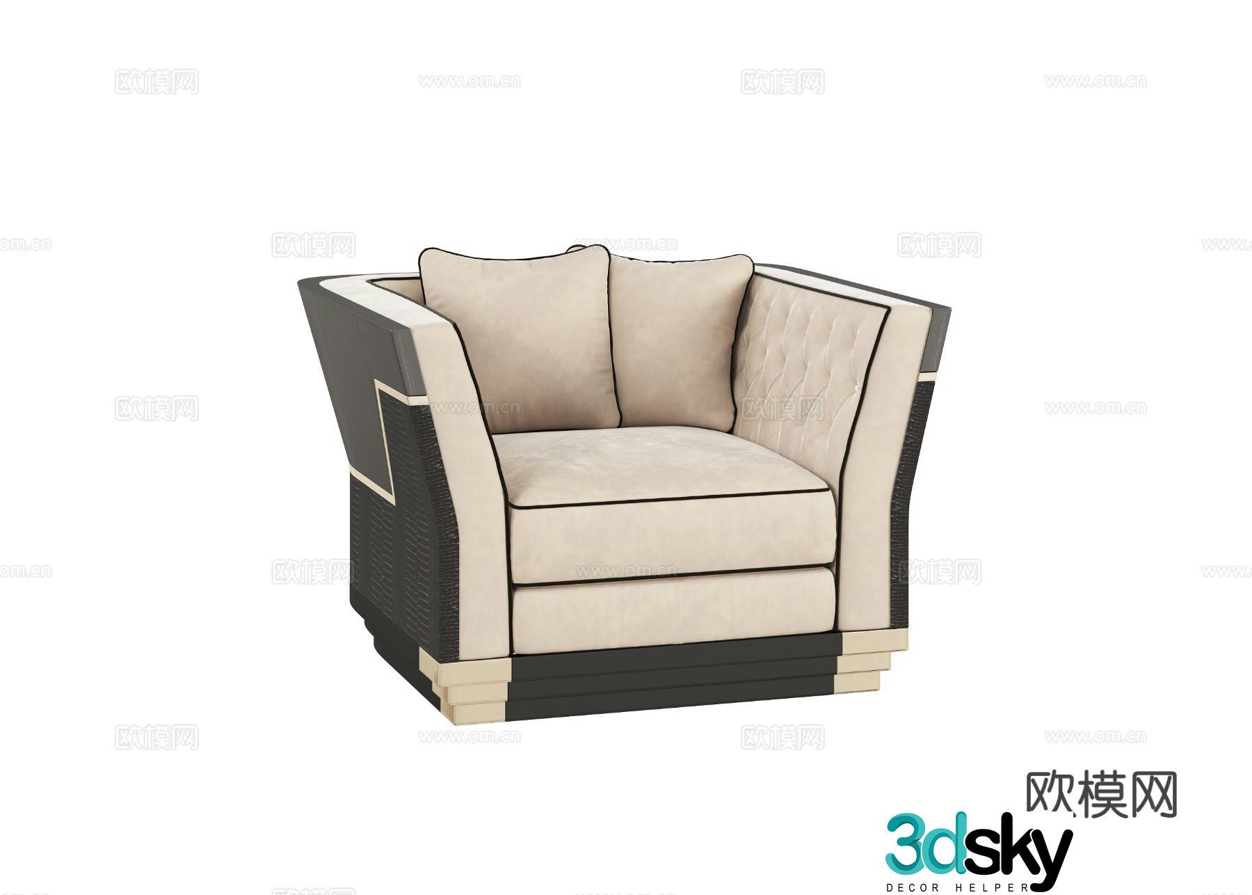 Visionnaire Berry Single Sofa 3D Model