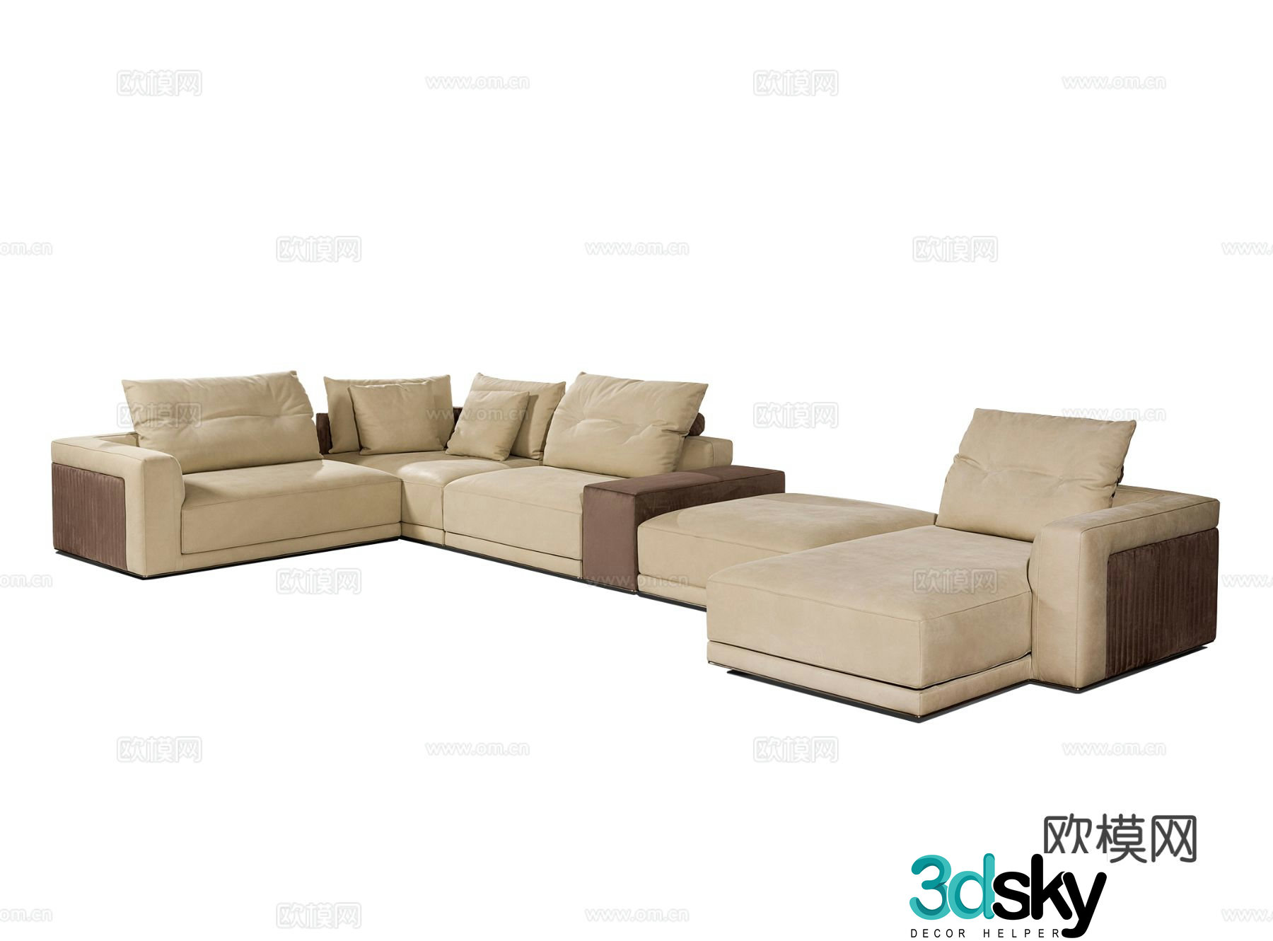 Visionnaire MILLER corner sofa 3d model