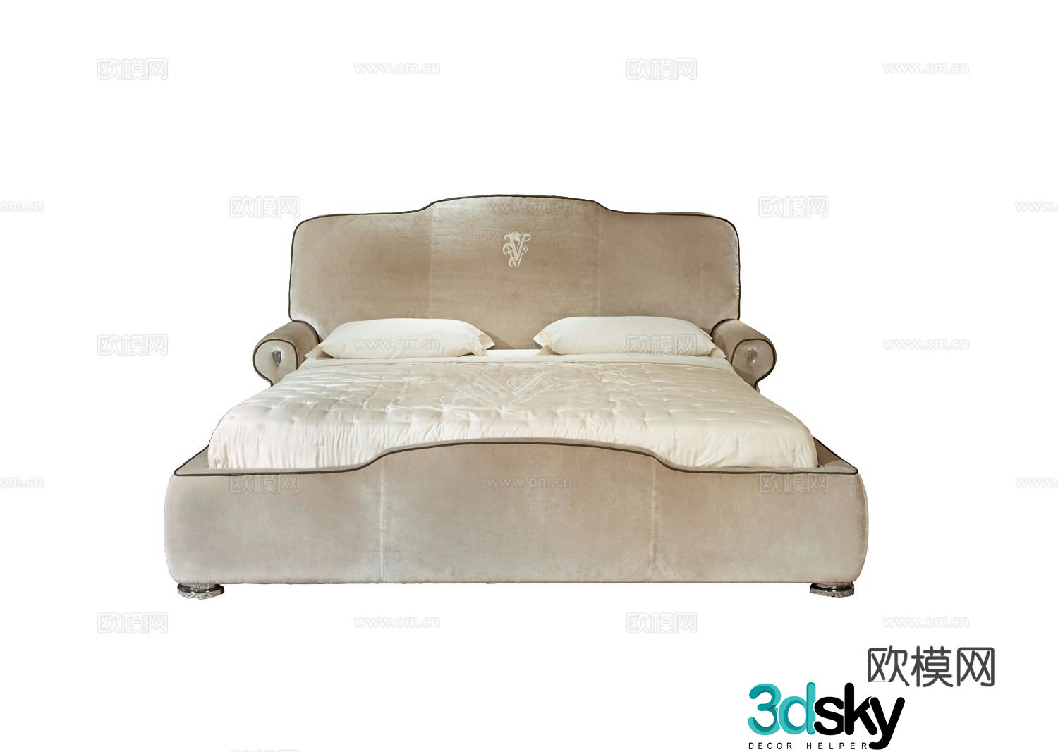 Visionnaire DIPLOMATE Double Bed 3D Model