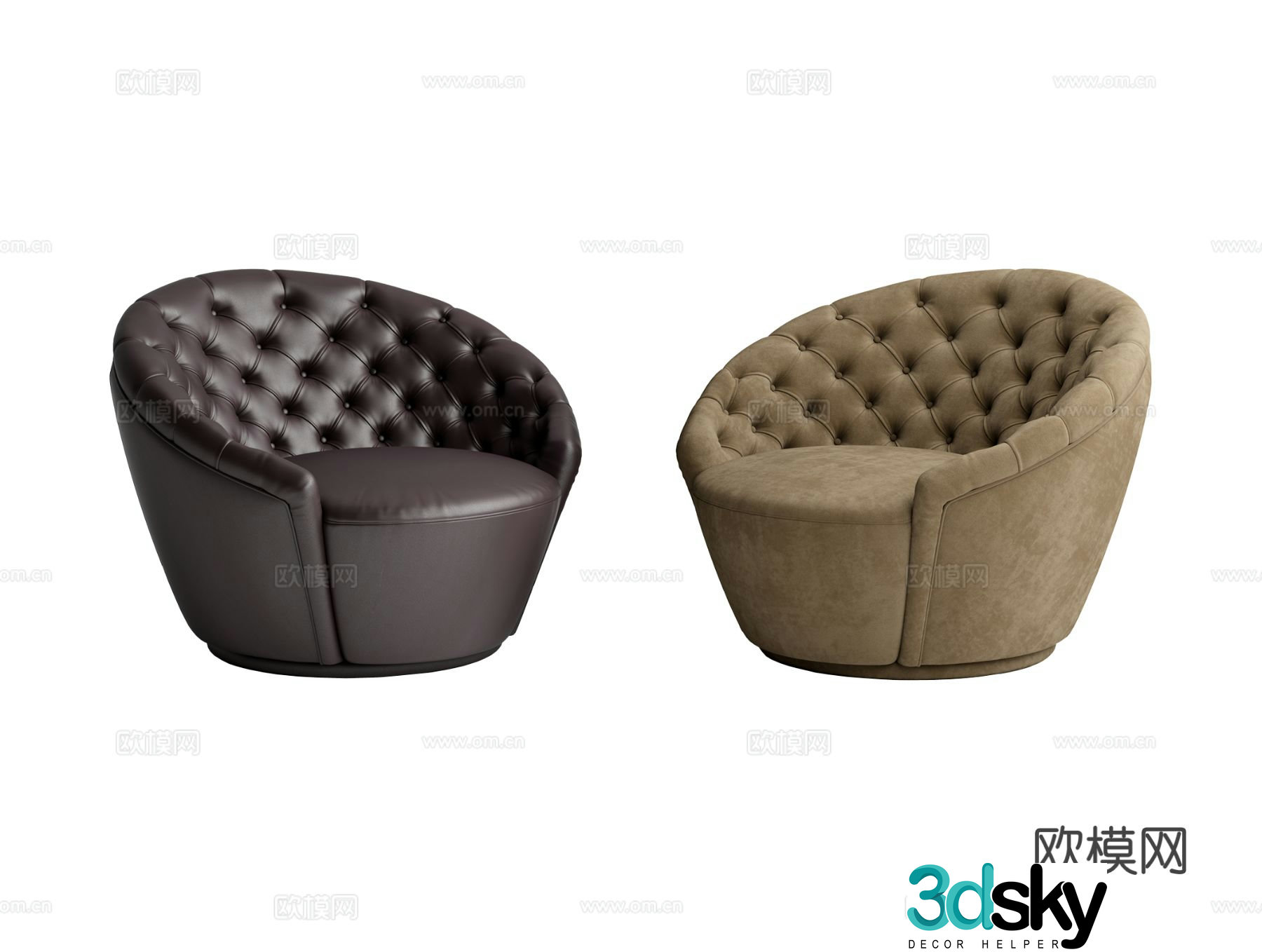 Visionnaire AGON Single Sofa 3D Model