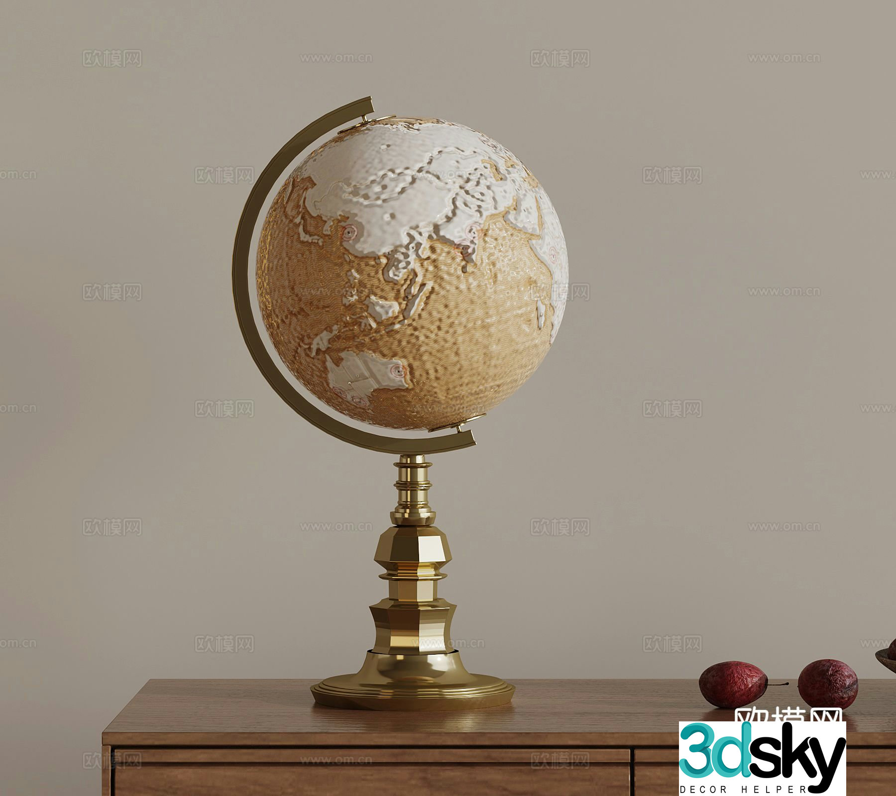 Modern globe Other ornaments 3D model