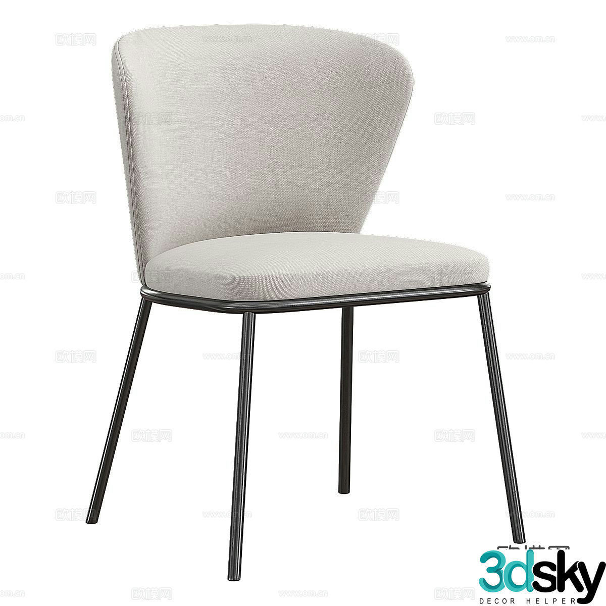 Modern minimalist Ciselia chair 3d model