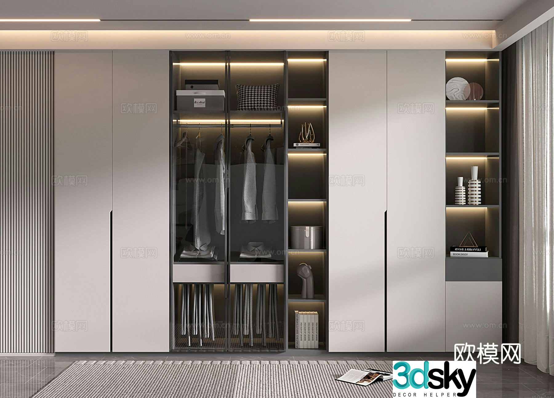 Modern wardrobe 3d model
